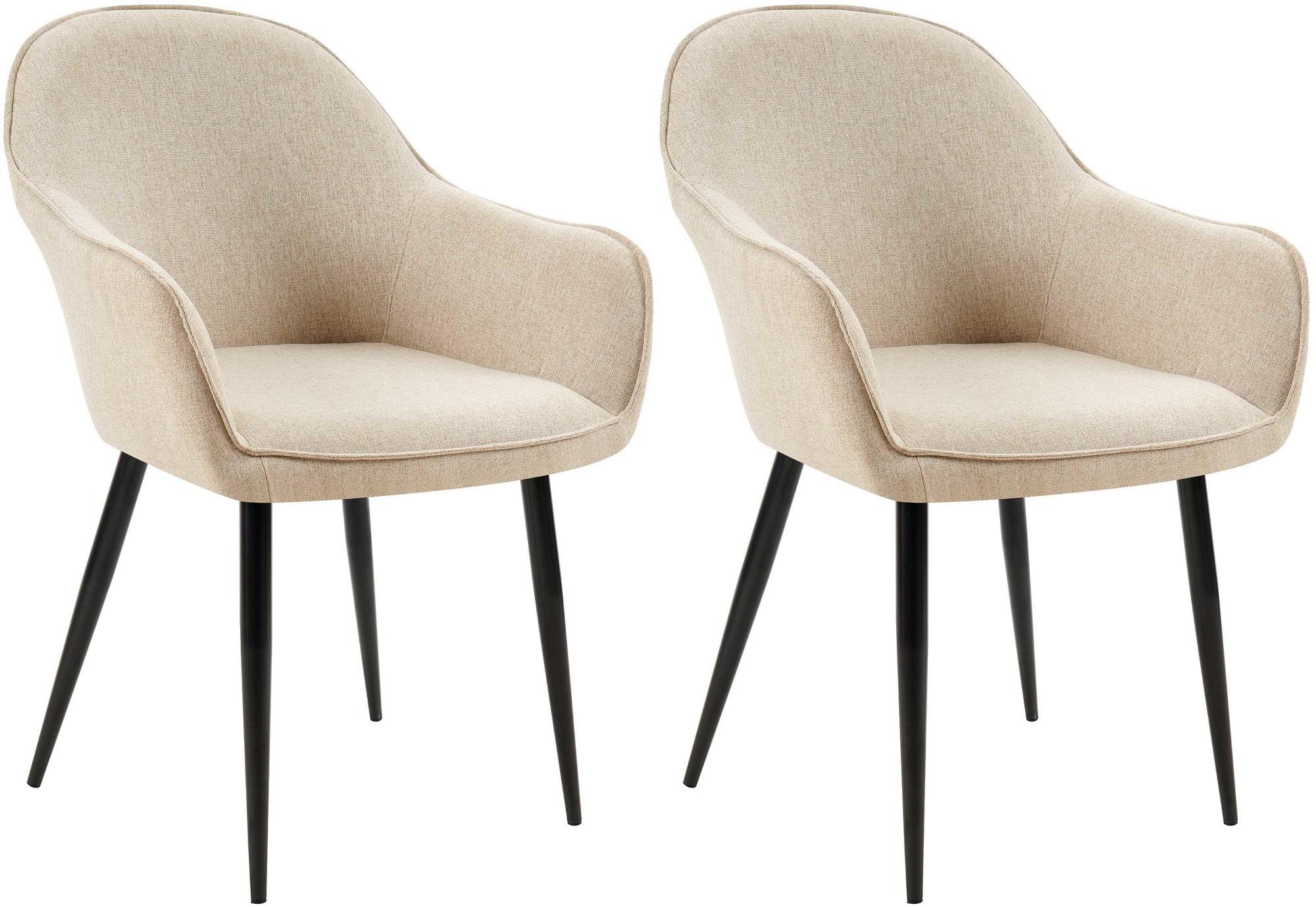 Set van 2 Eetkamerstoelen Boise Stof