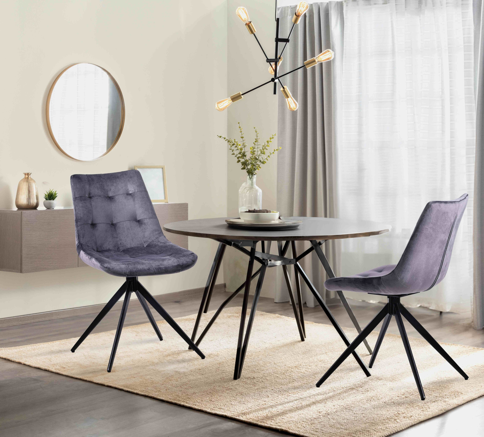 Set van 2 eetkamerstoelen Merna