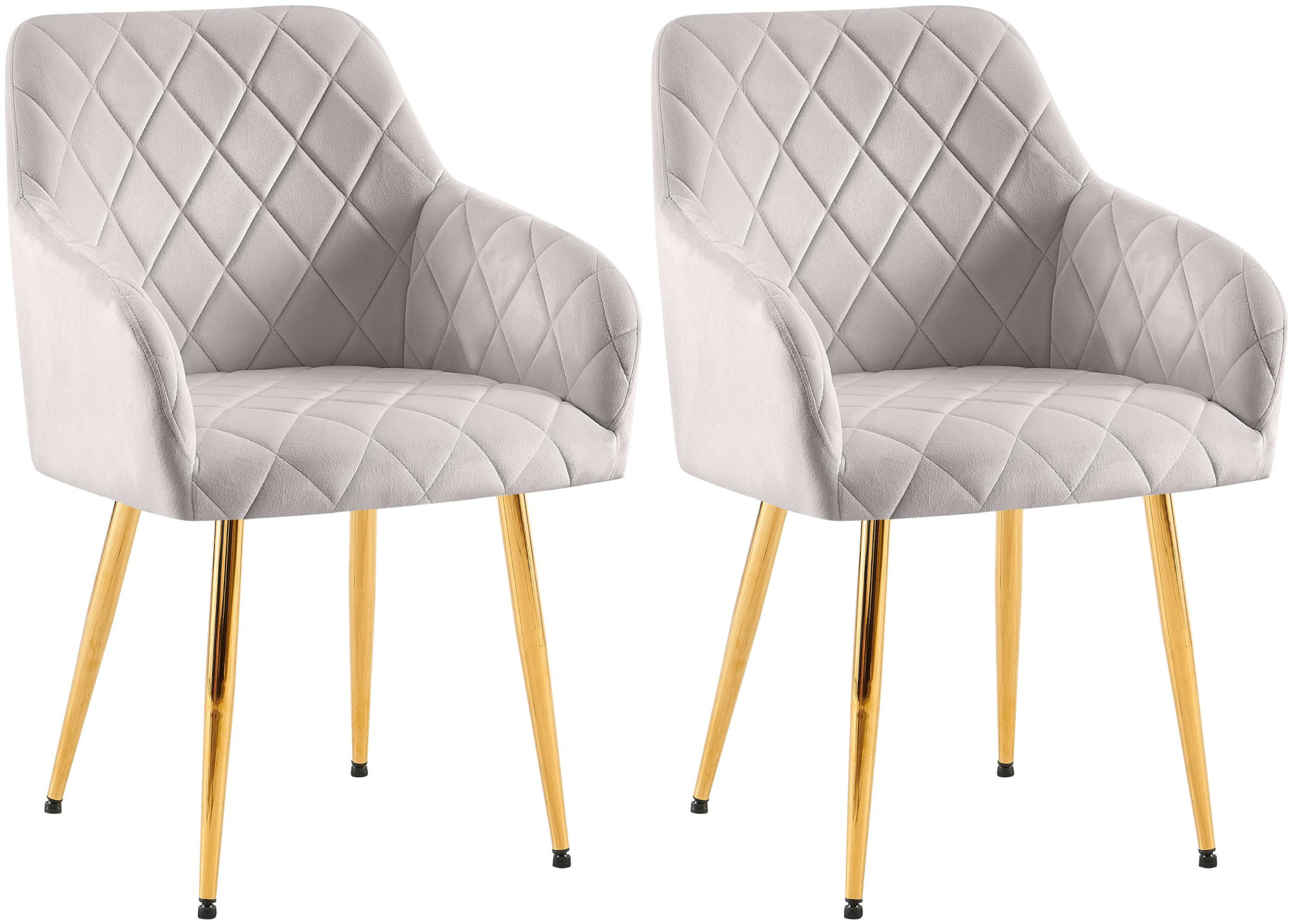 Set van 2 eetkamerstoelen Monett fluweel