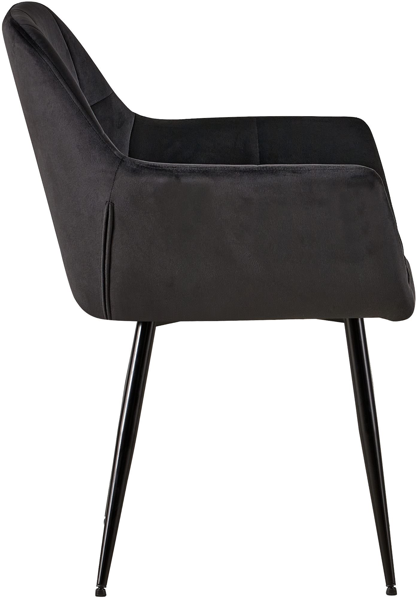 Set van 2 eetkamerstoelen Emia Velvet