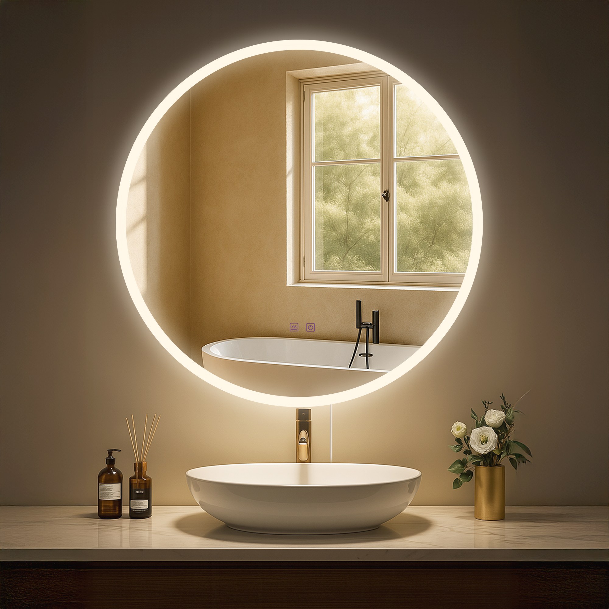 Badkamerspiegel Laconia met Bluetooth