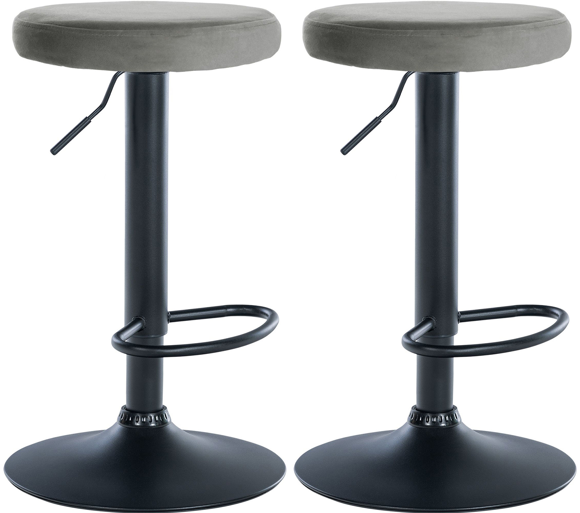Set van 2 barkrukken Ponte fluweel