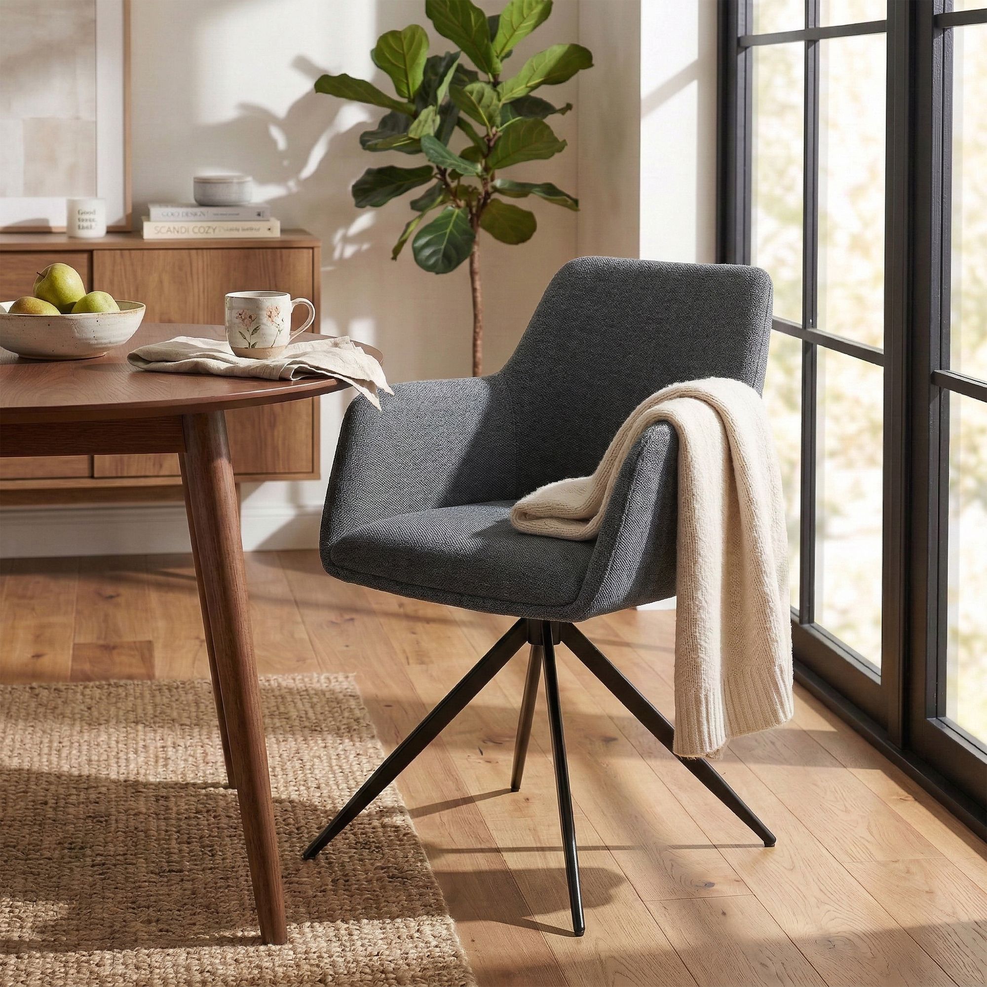 Set van 2 eetkamerstoelen Olema stof