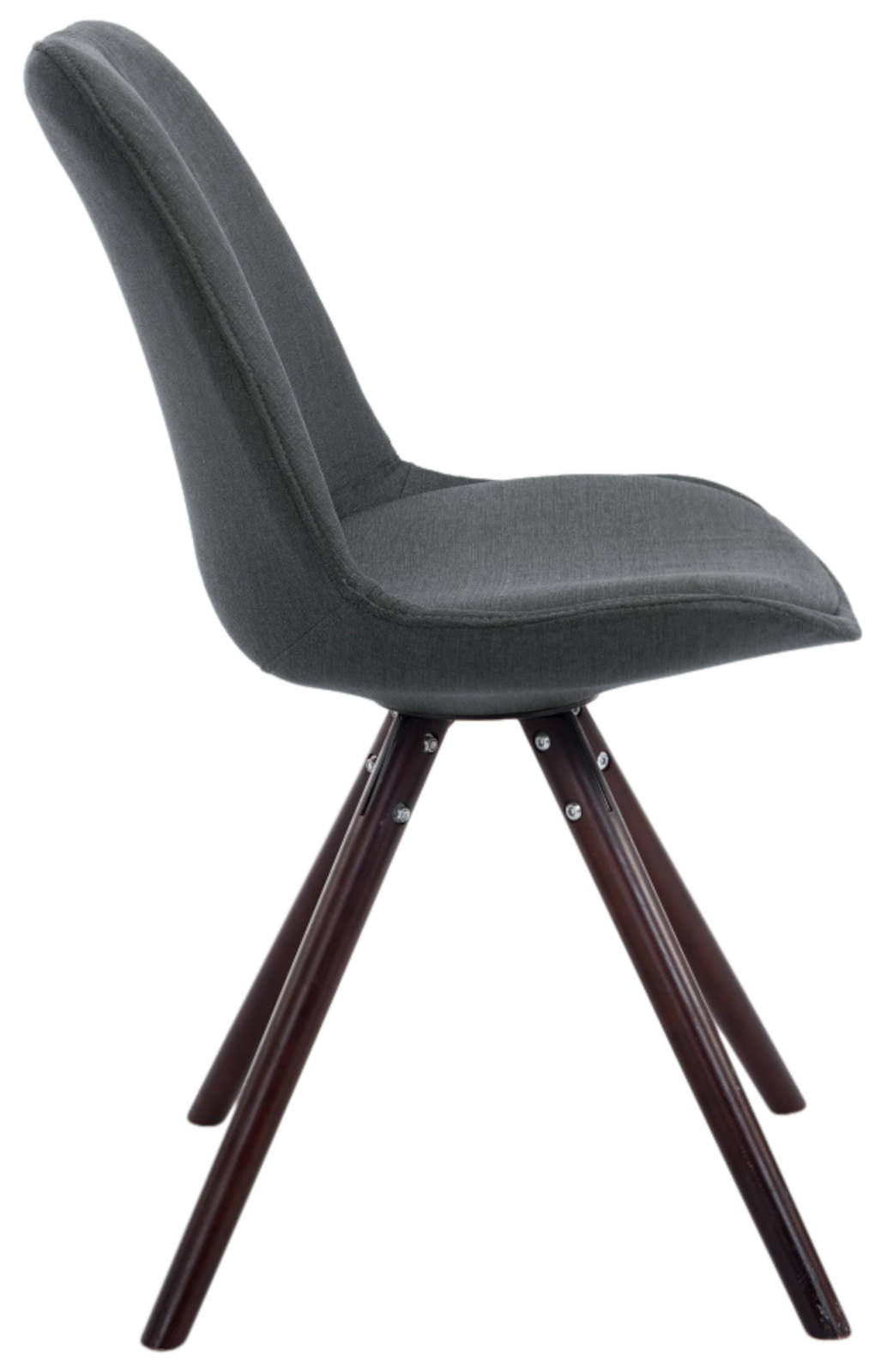 Set van 4 eetkamerstoelen Toulouse stof rond
