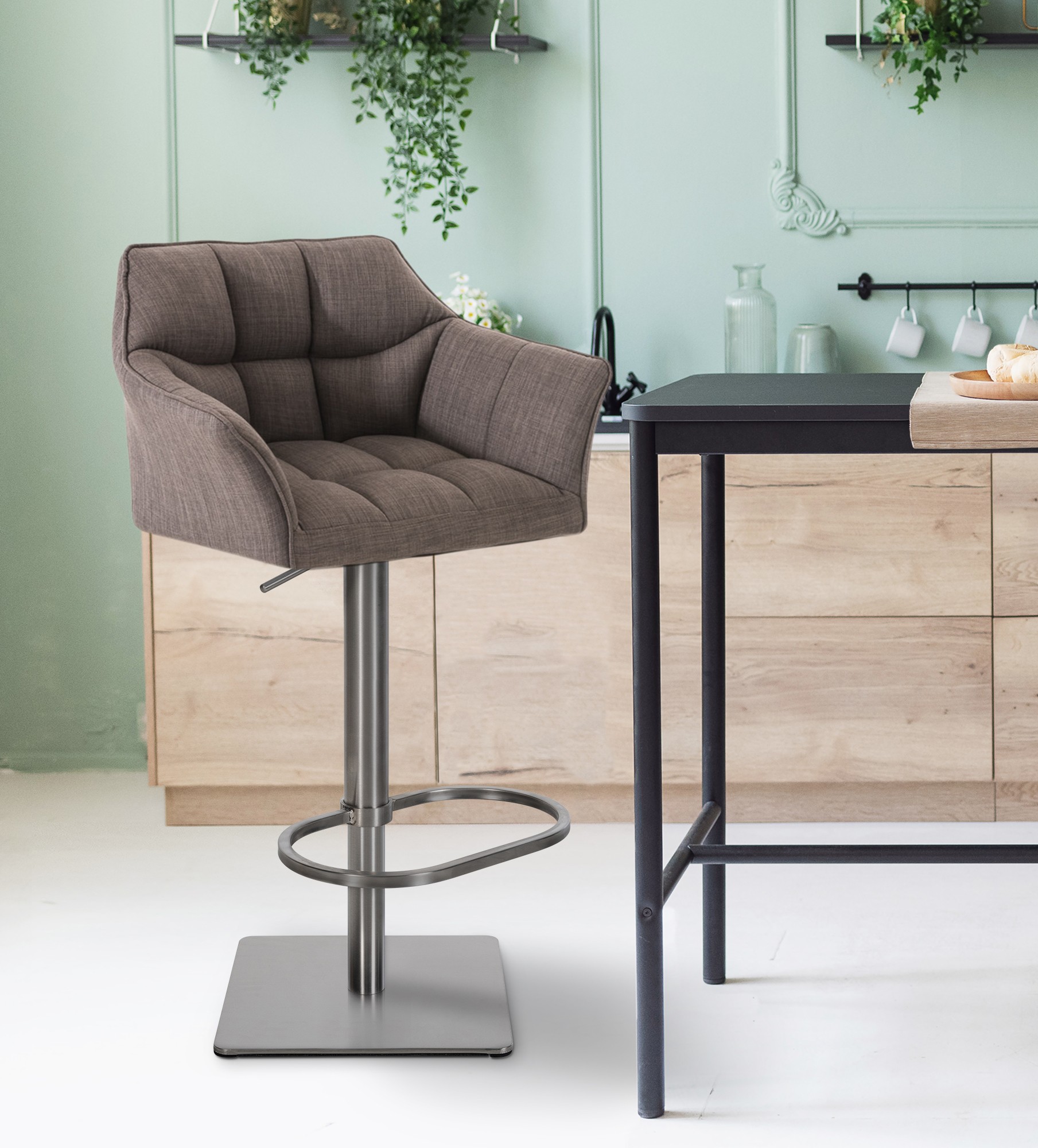 Barkruk Damaso met stoffen bekleding