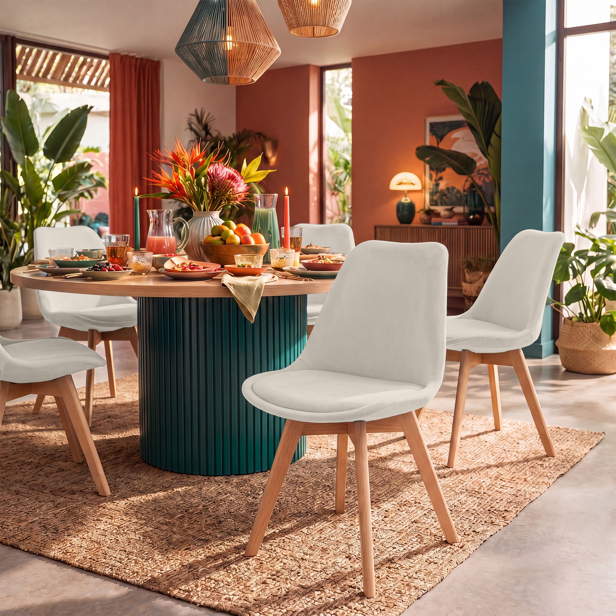 Set van 4 eetkamerstoelen Linares