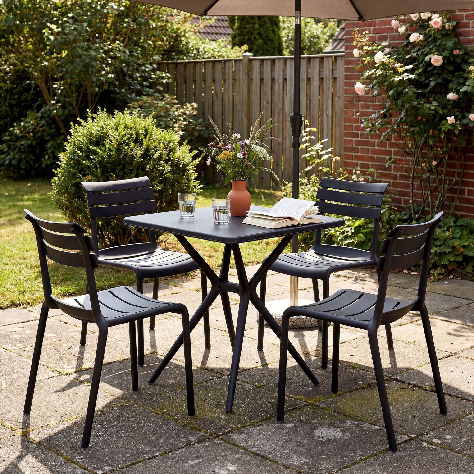 Tuinmeubelset Vela met 4 Stoelen