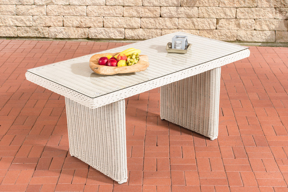 Polyrattan-Esstisch-La-Gomera-Klarglas-120-140-160-cm-59399