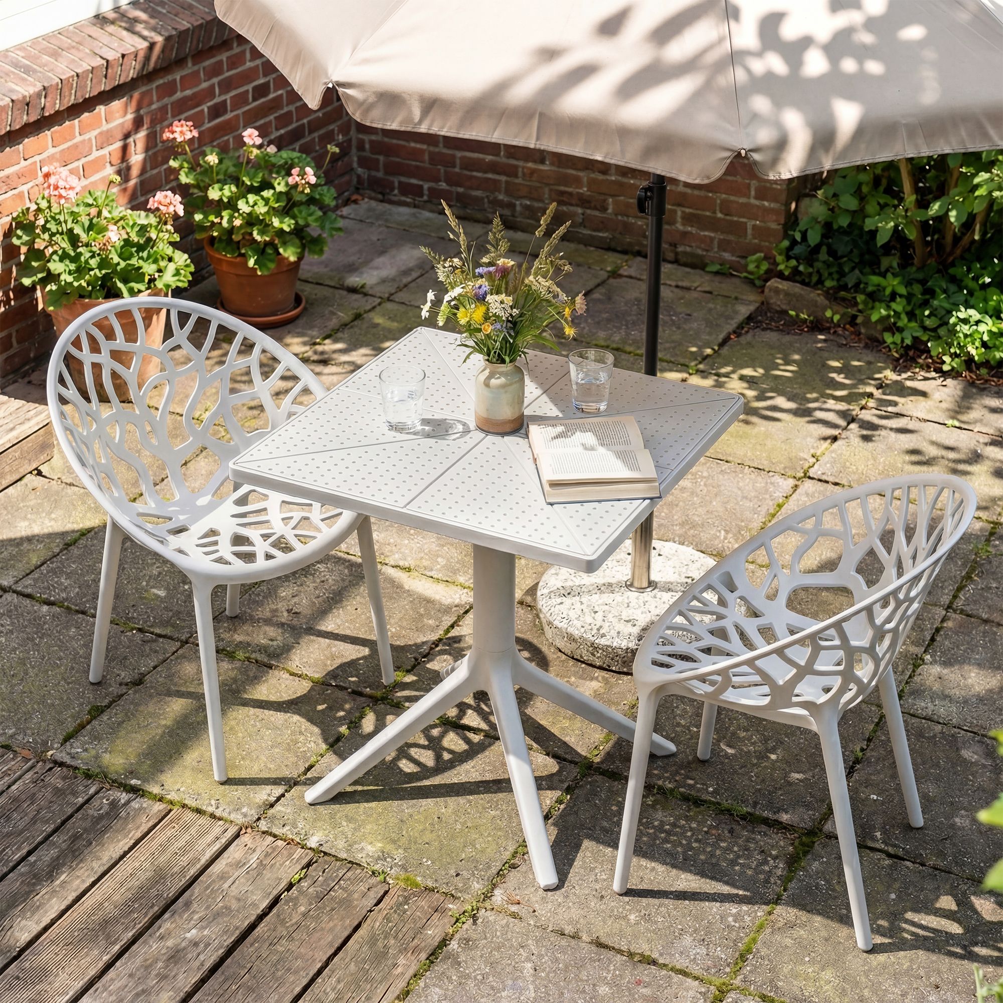 Tuinmeubelset Neriva met 2 stoelen