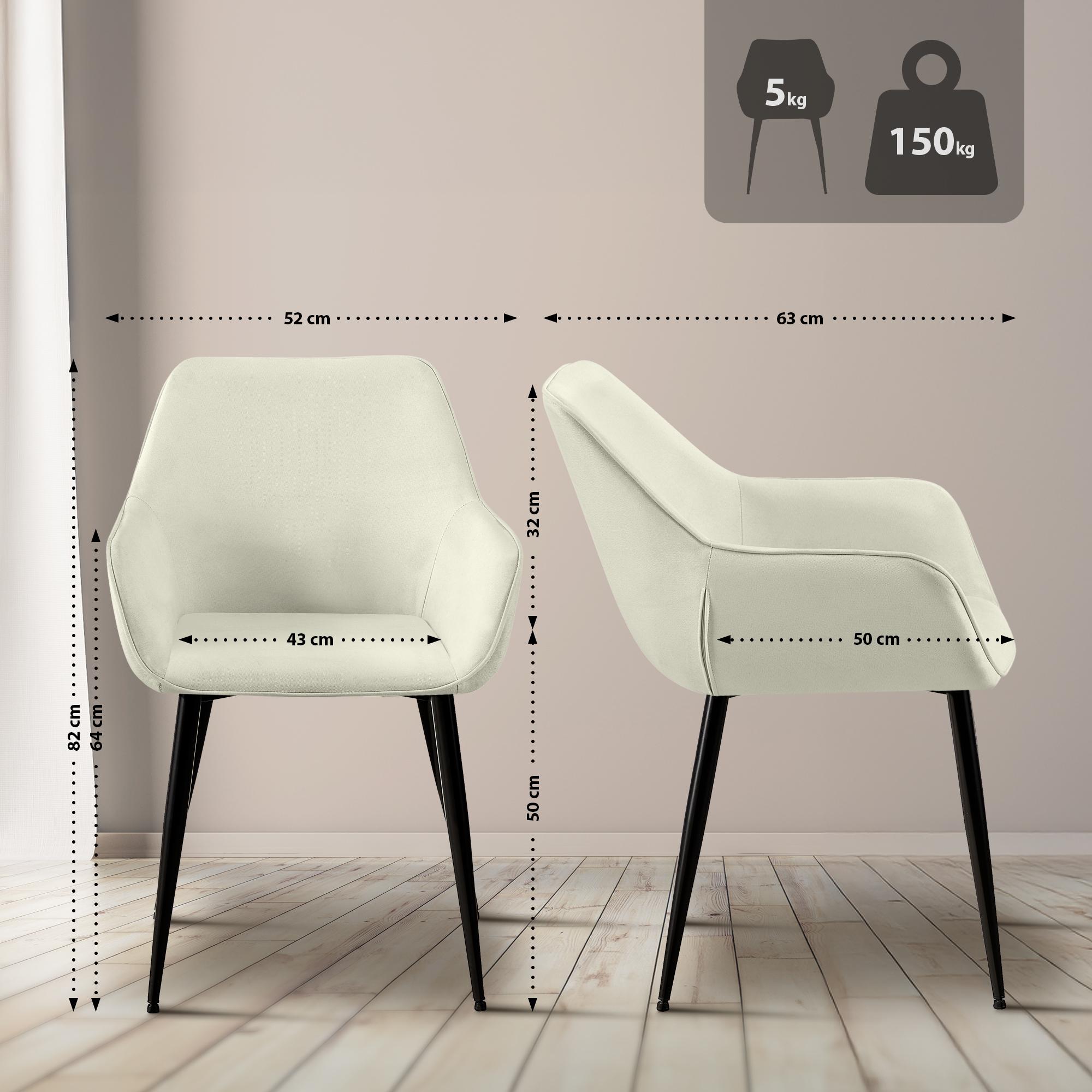 Set van 2 eetkamerstoelen Luena