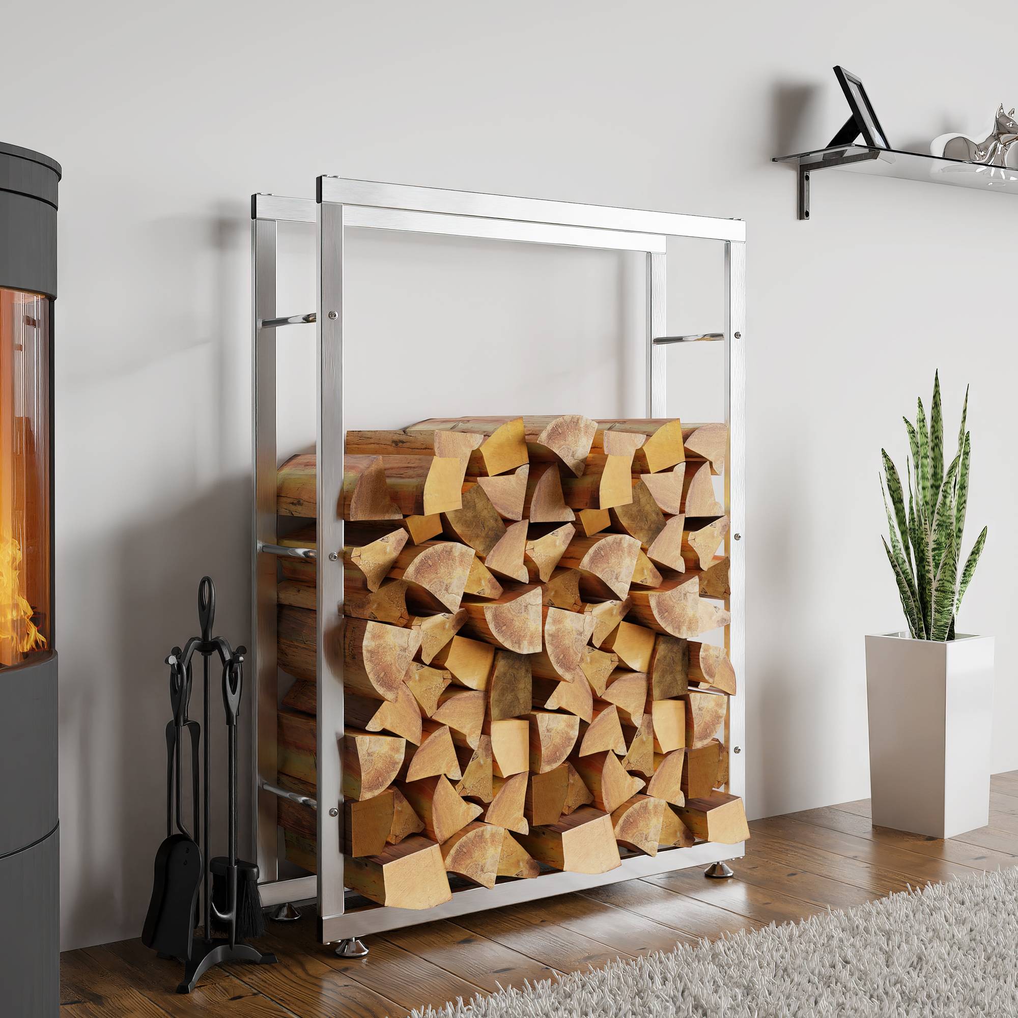 Houtopslag Keri V2 RVS