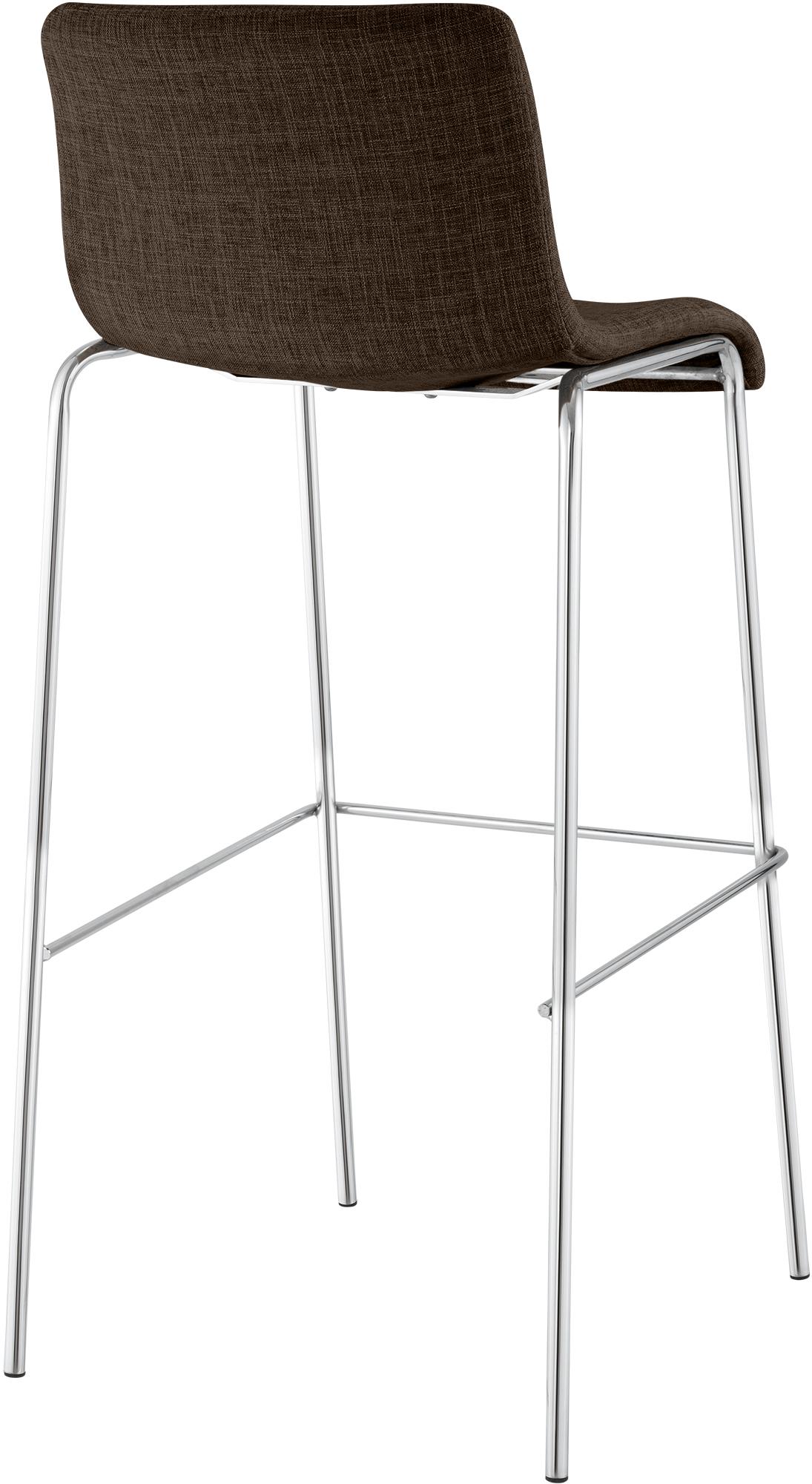 Set van 2 barstoelen Hover, stof, 4-poots onderstel
