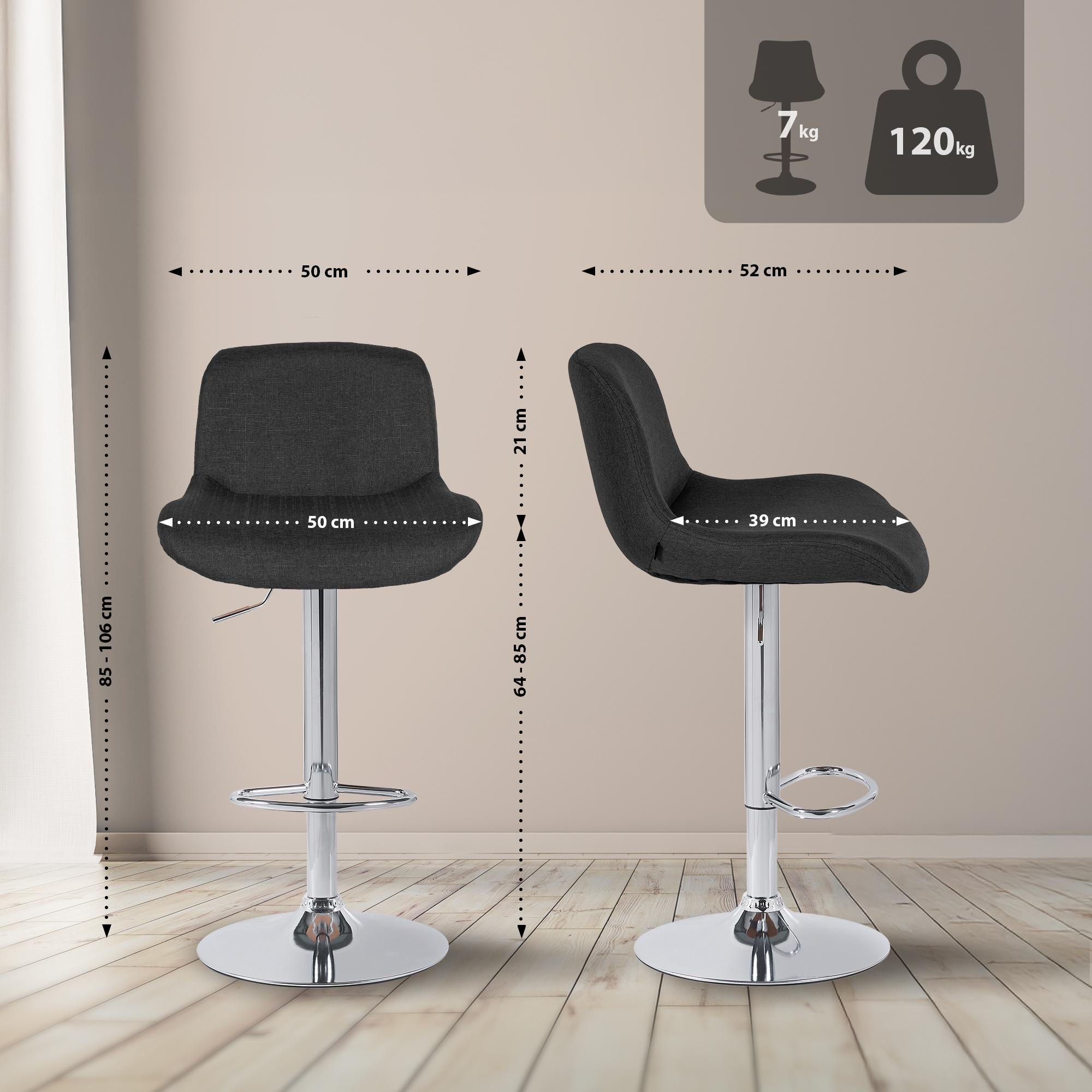 Set van 2 barkrukken Solon chroom
