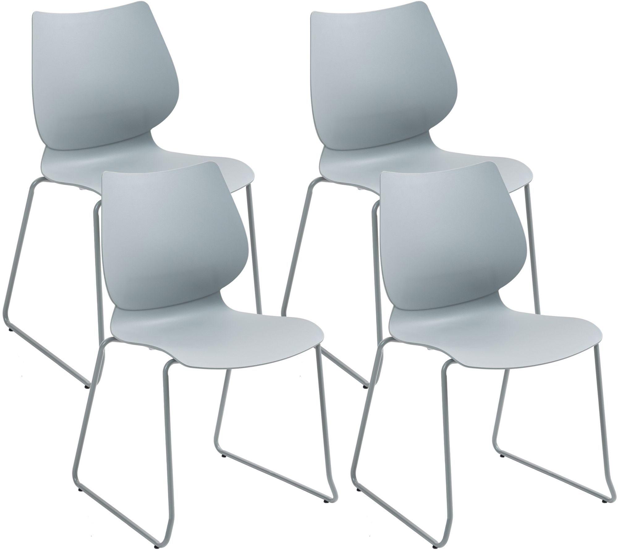Set van 4 stapelstoelen Houma