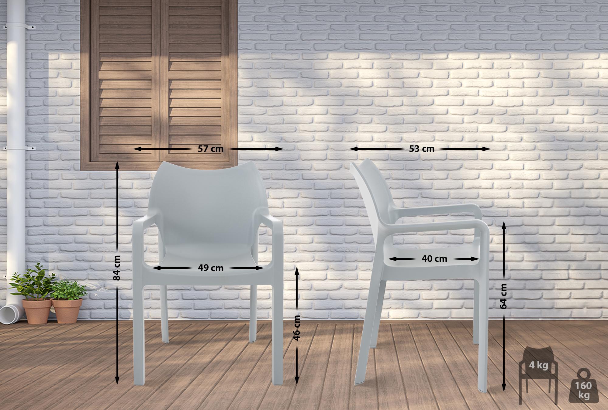 Tuinstoel Diva met Armleuning