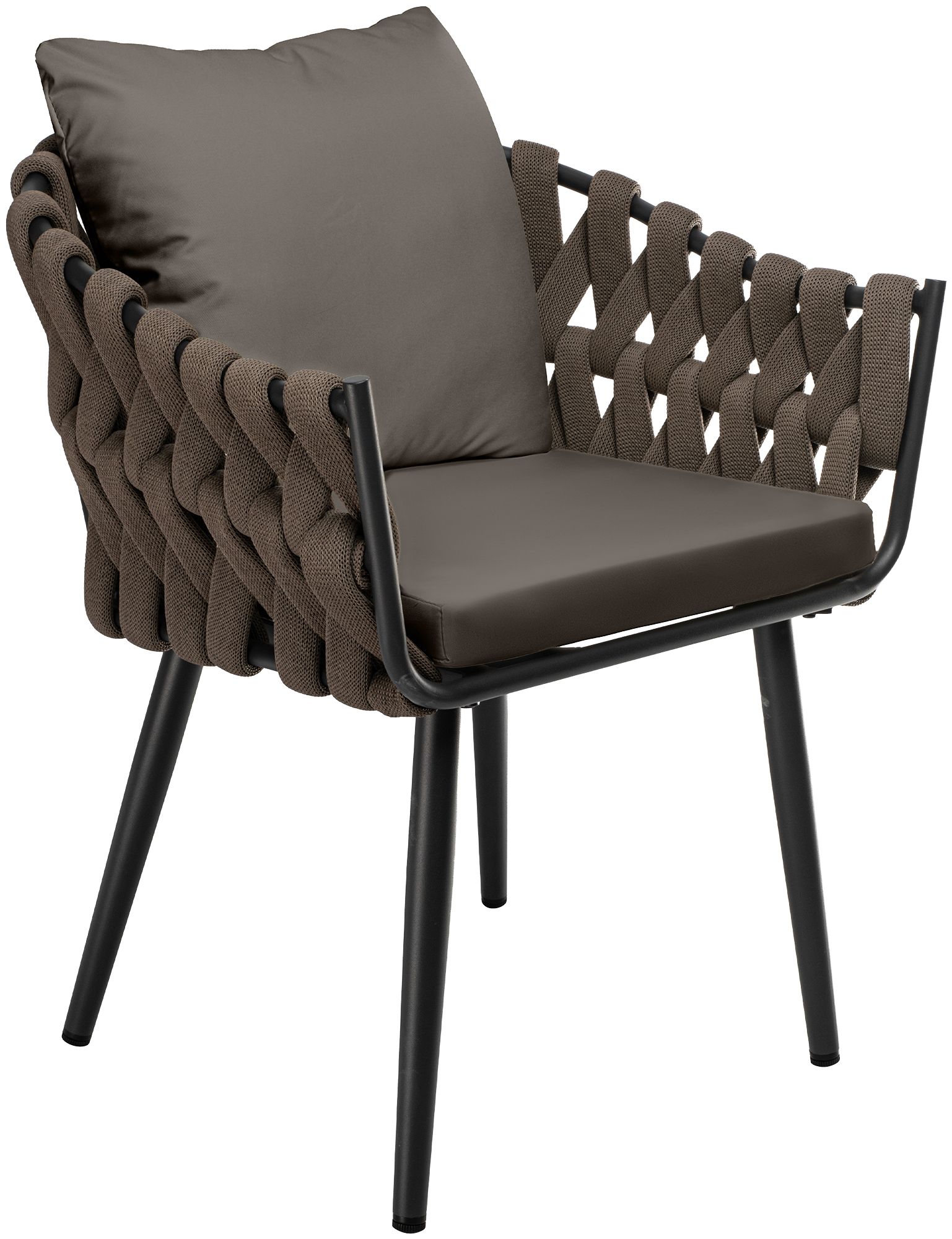 Tuinstoel Naxos taupe met zitkussen