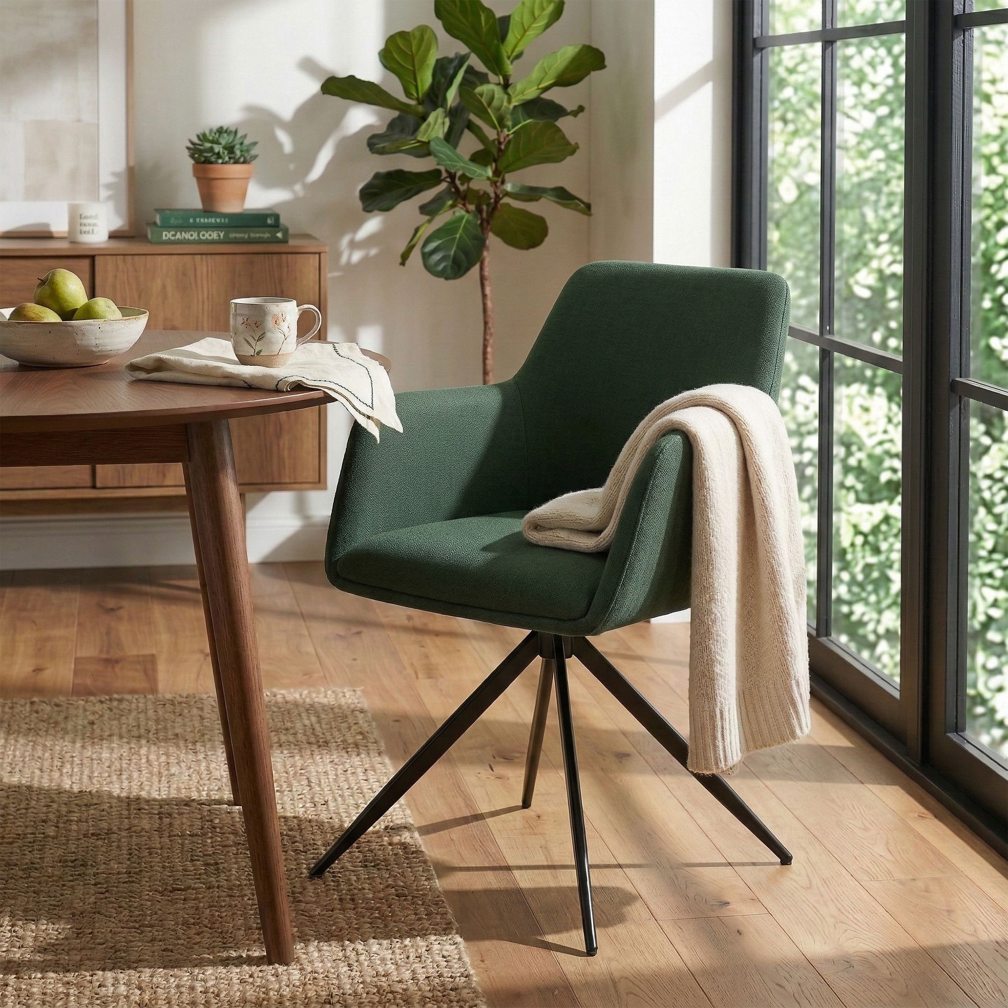 Set van 2 eetkamerstoelen Olema stof