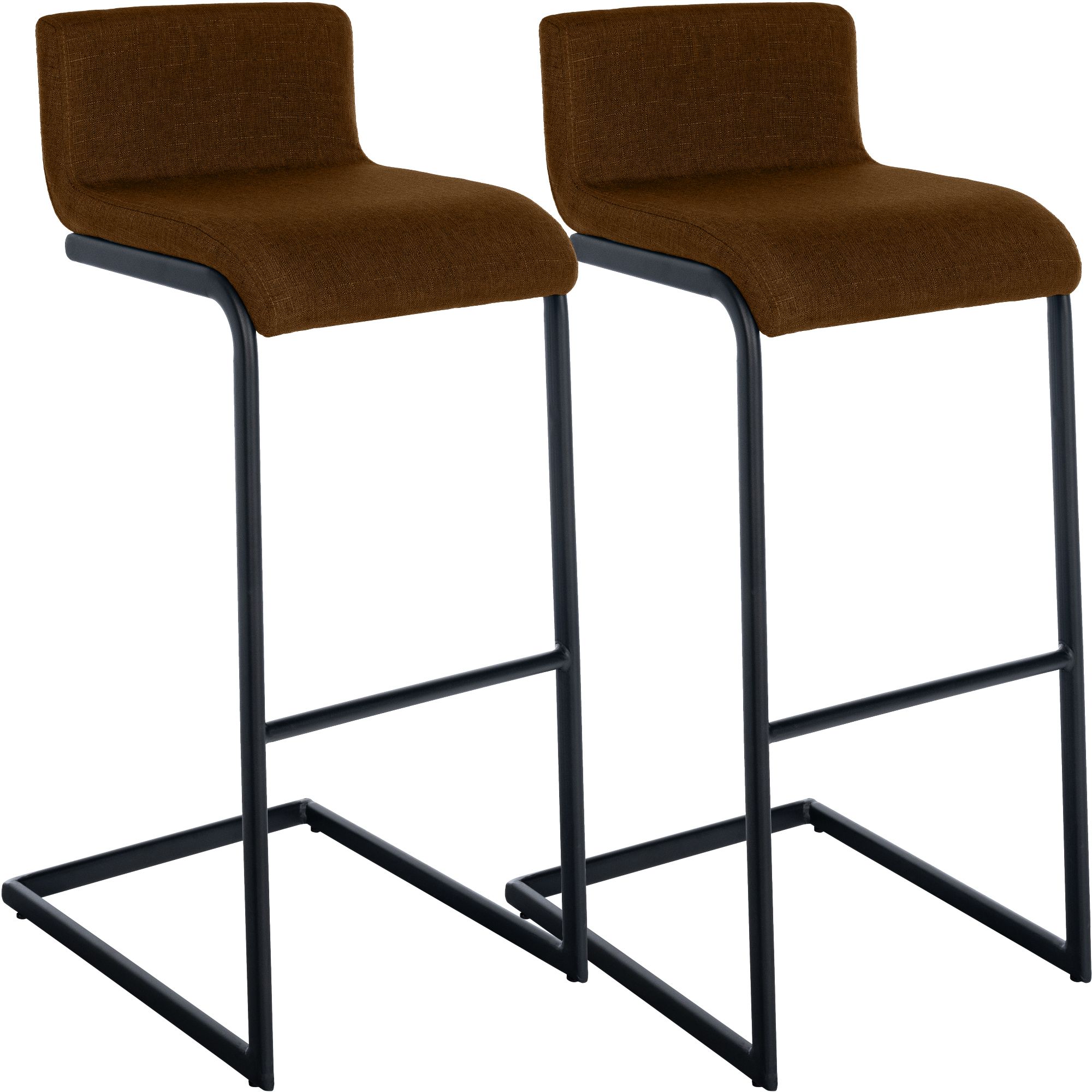 Set van 2 barkrukken Newport zwart metalen frame