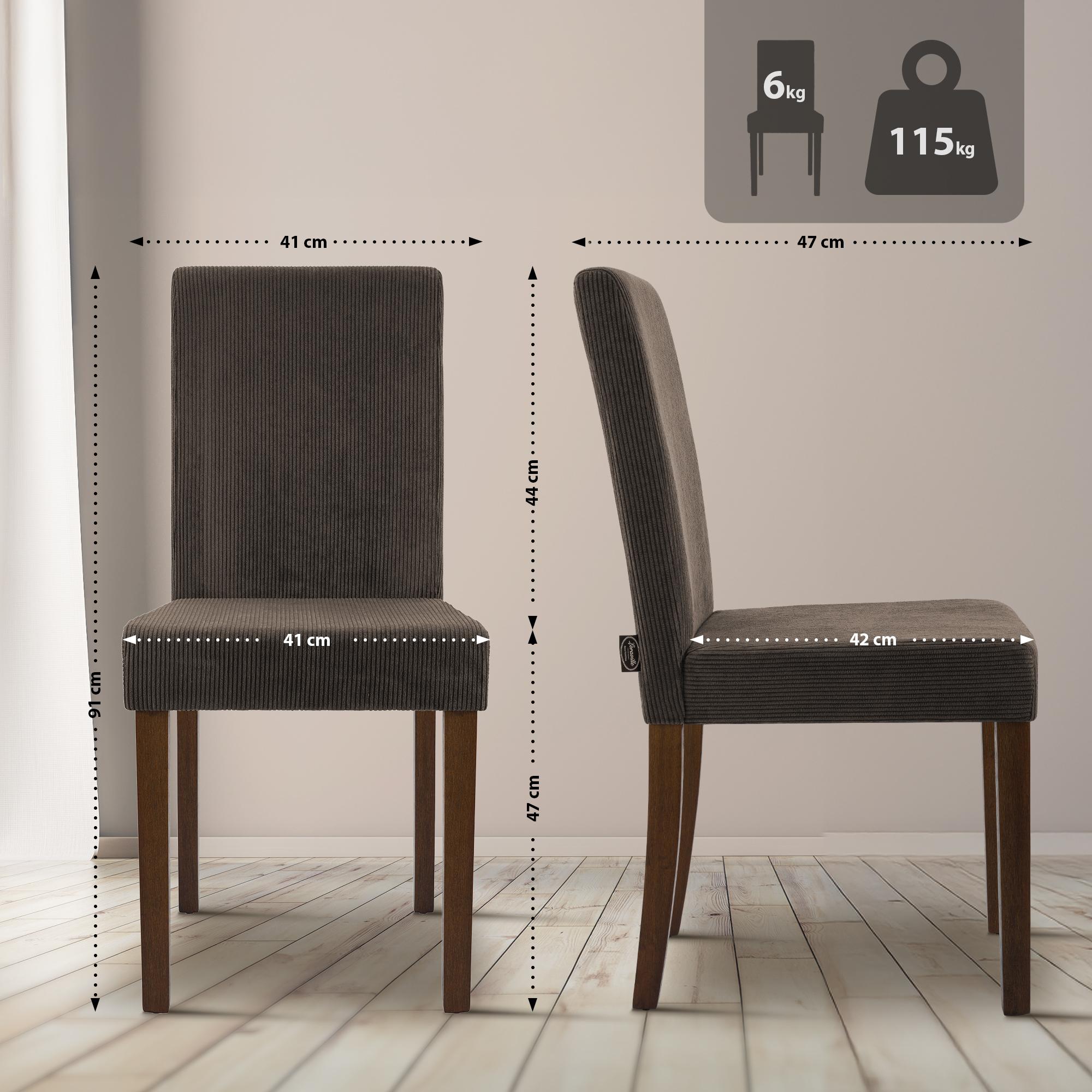 Set van 2 eetkamerstoelen Ina Cord