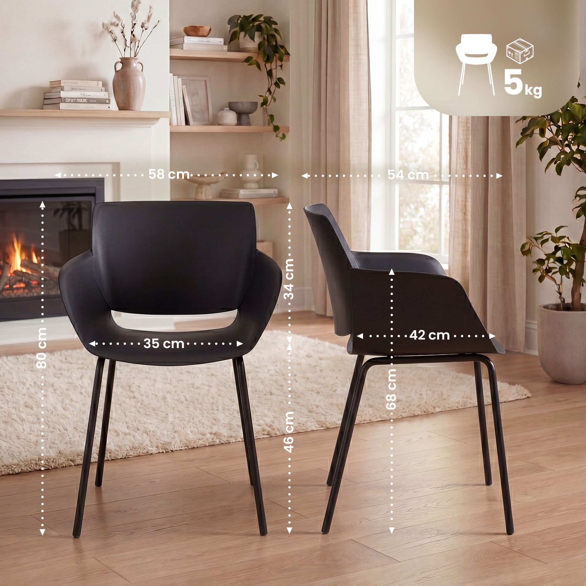 Set van 2 Tuinstoelen Alpena