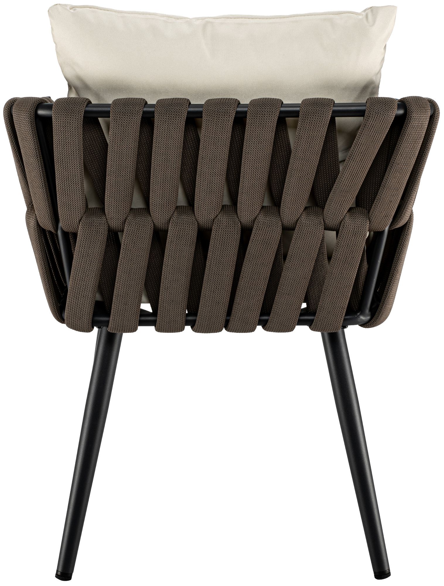 Tuinstoel Lombardia taupe met zitkussen