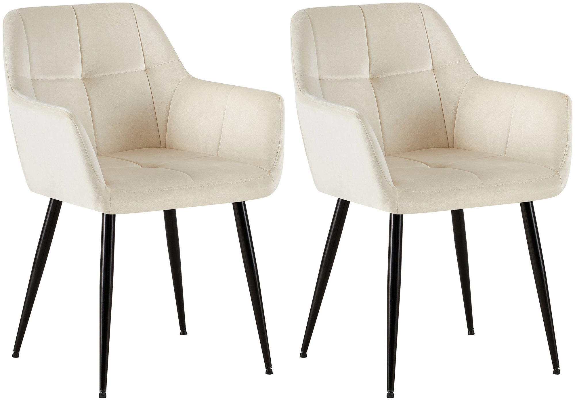 Set van 2 eetkamerstoelen Emia Velvet