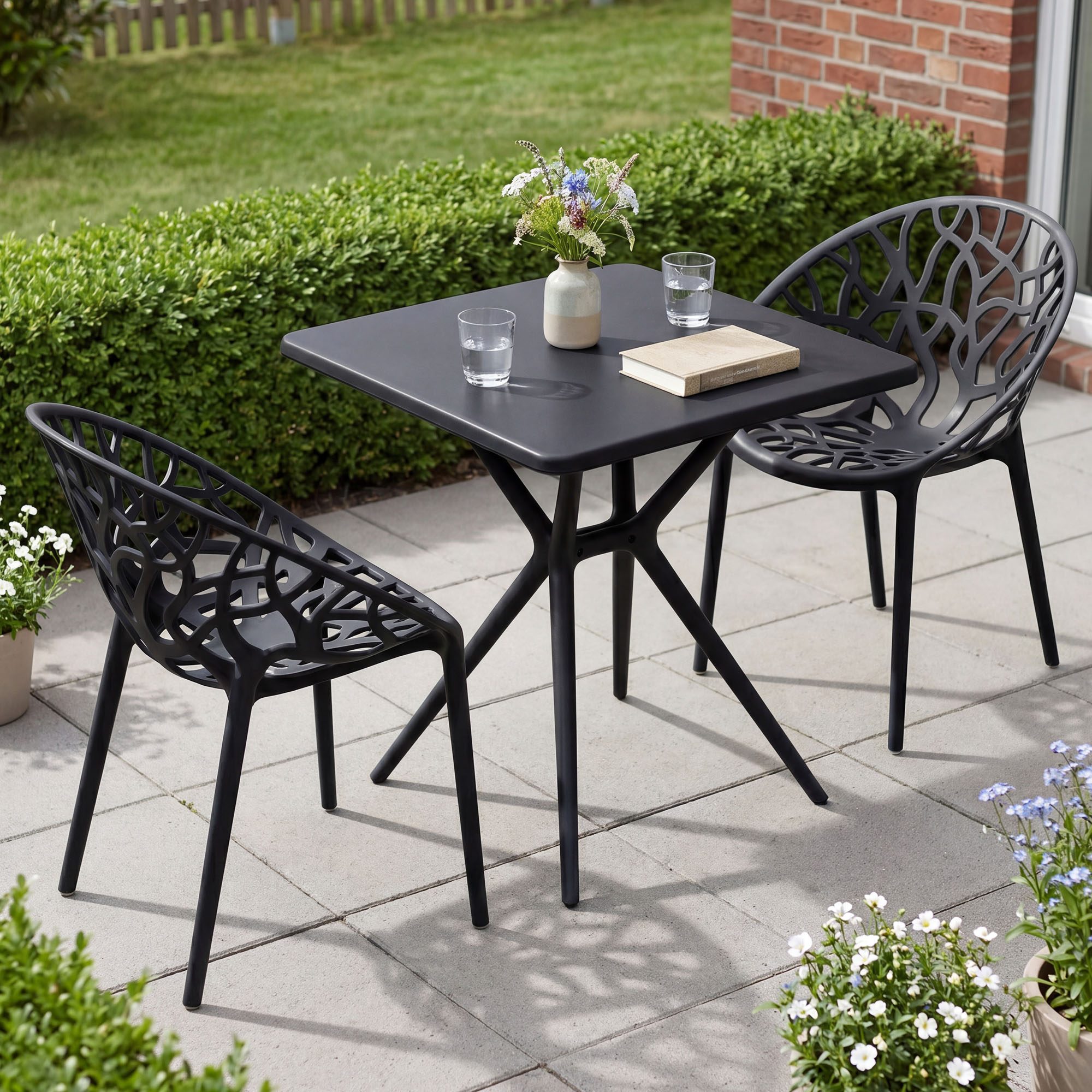 Tuinmeubelset Lumera met 2 stoelen