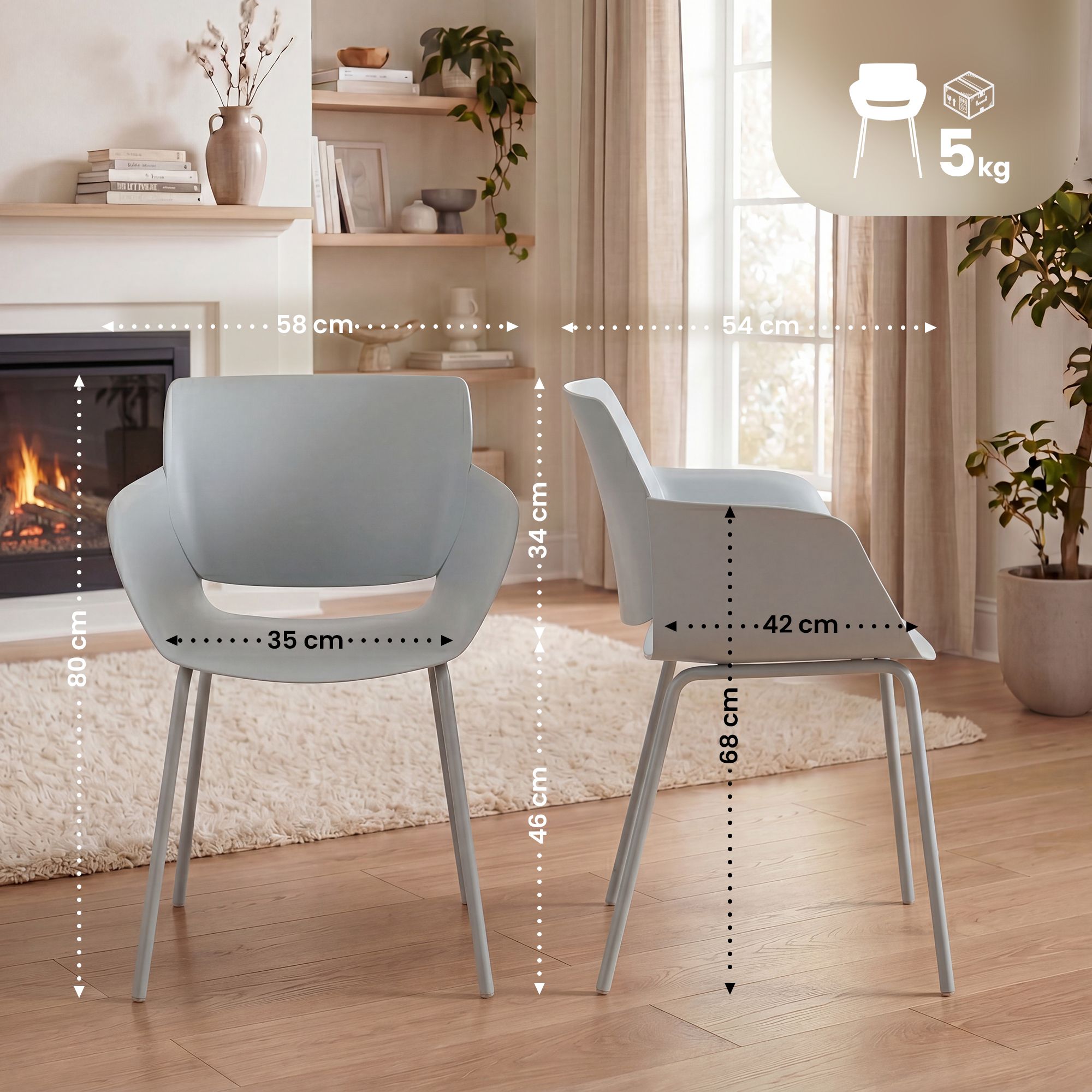 Set van 2 Tuinstoelen Alpena