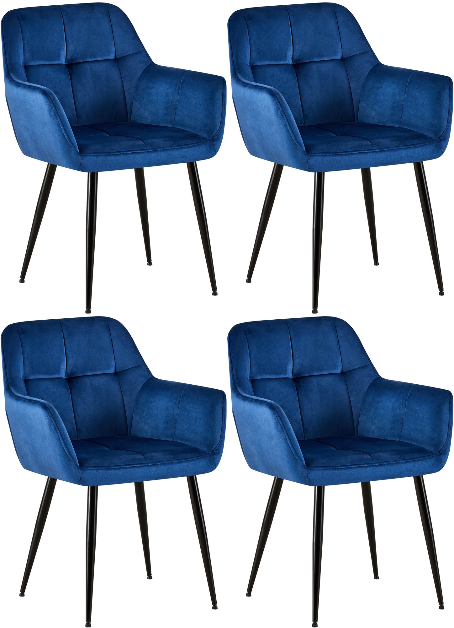 Set van 4 eetkamerstoelen Emia