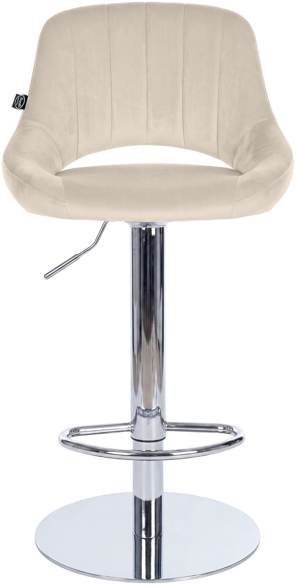 Barkruk Milet chroom met extra zware voet