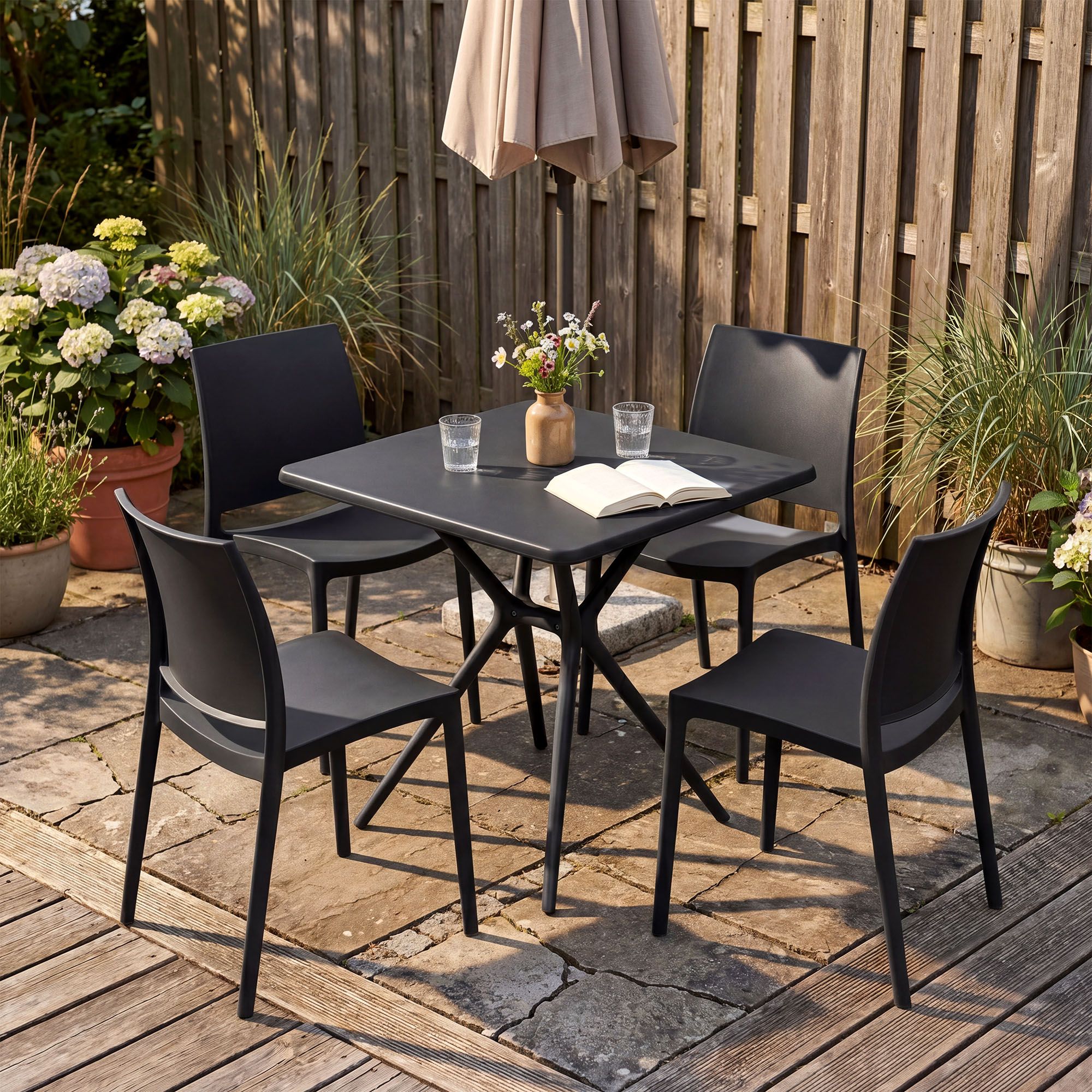 Tuinset Amino met 4 stoelen