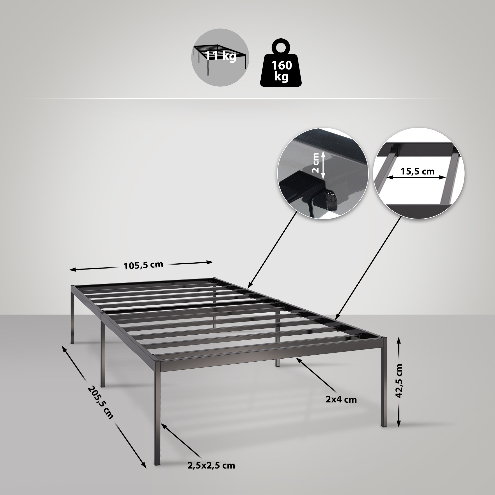 Metalen bed Fargo