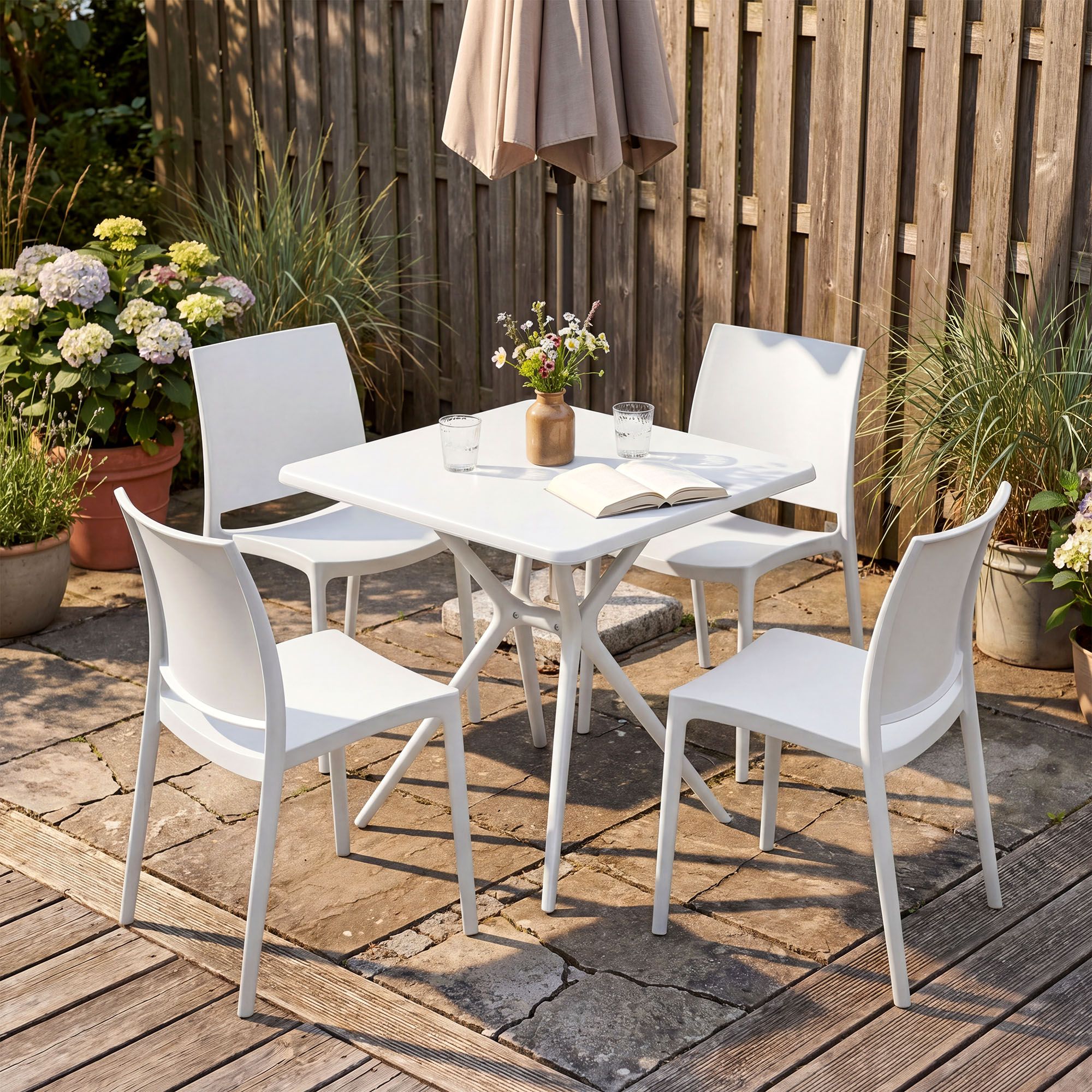 Tuinset Amino met 4 stoelen