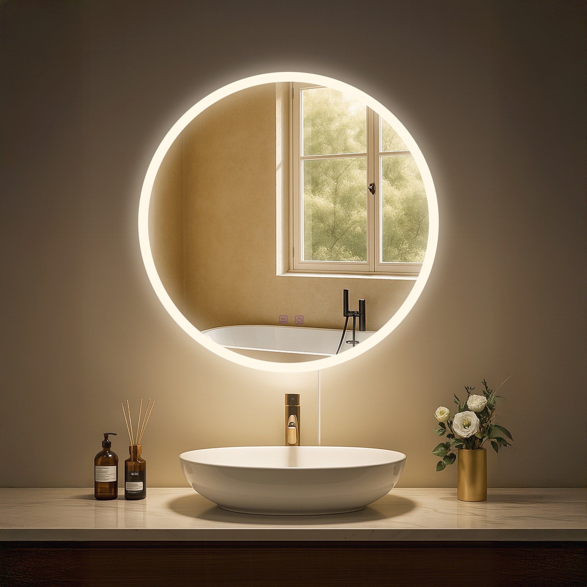 Badkamerspiegel Laconia met Bluetooth