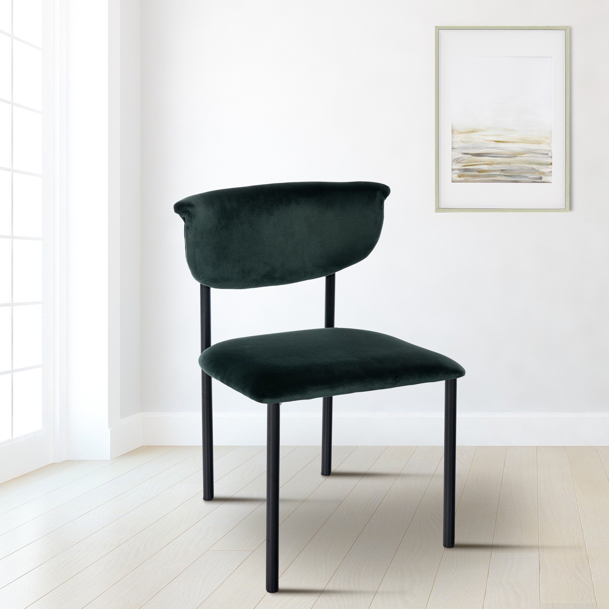 Set van 2 eetkamerstoelen Gambell fluweel