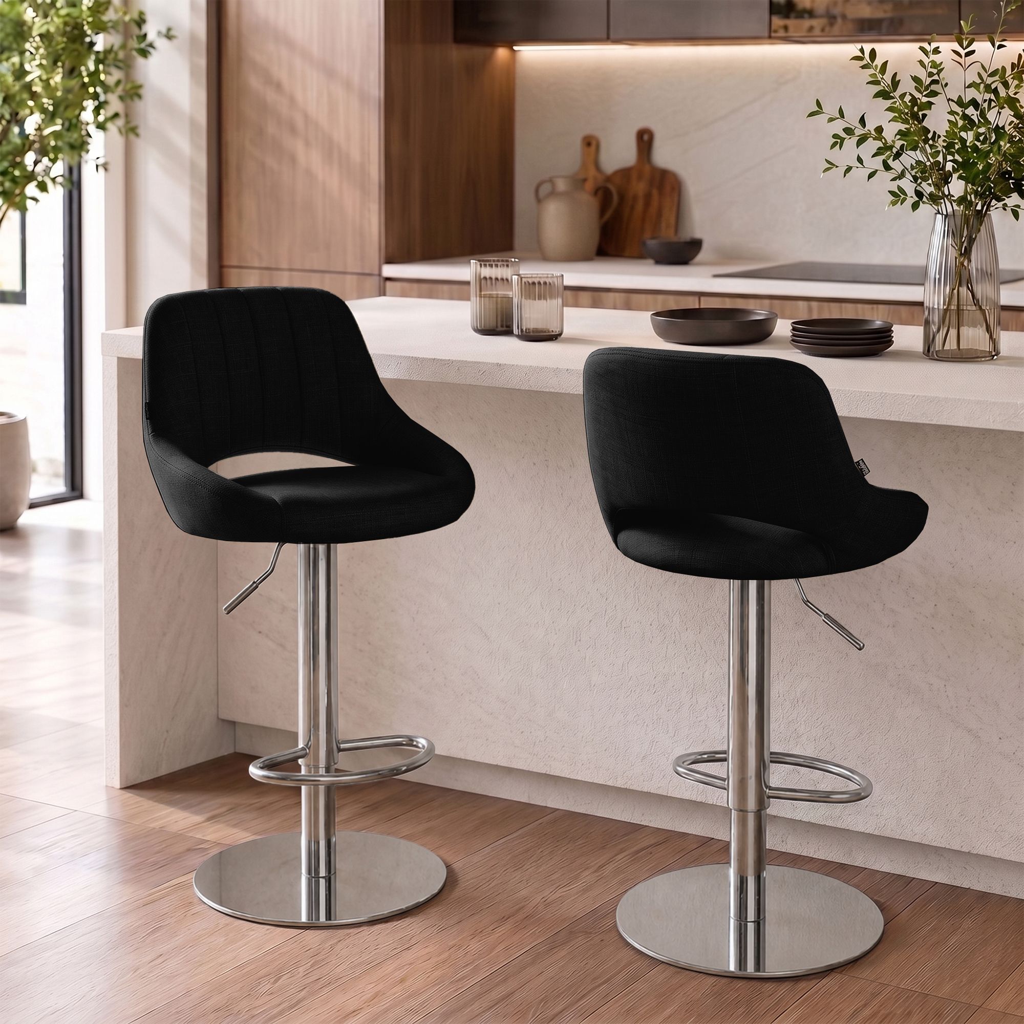 Barkruk Milet chroom met extra zware voet
