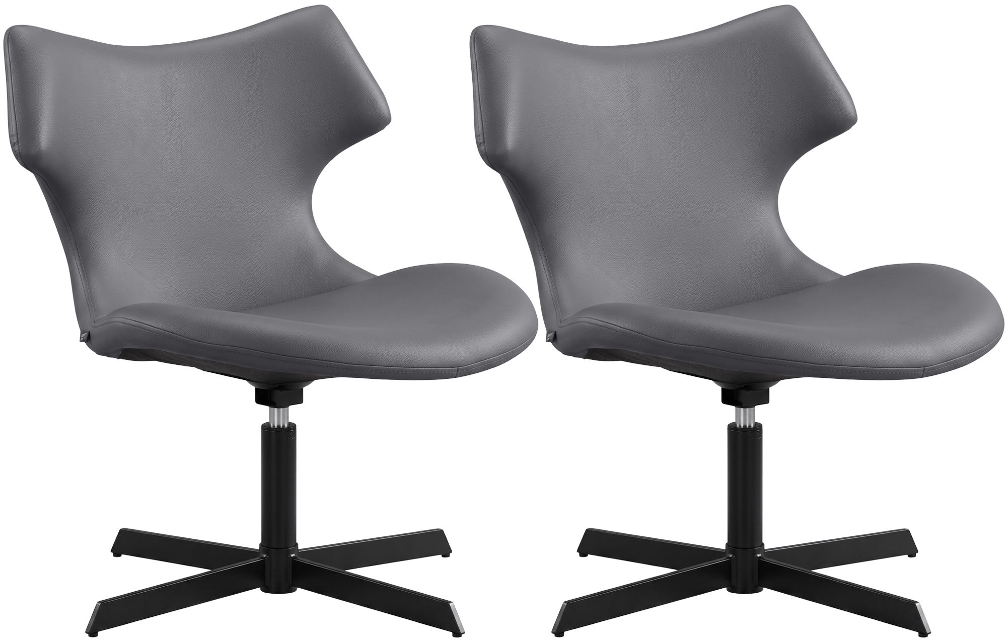 Set van 2 loungestoelen Welland Lederlook
