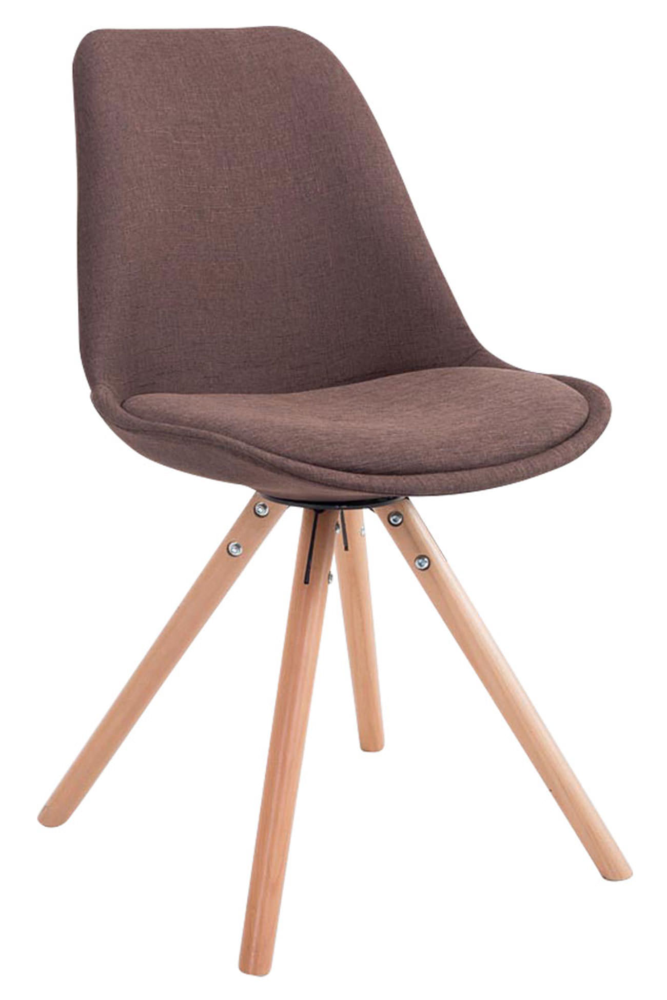 Set van 4 eetkamerstoelen Toulouse stof rond