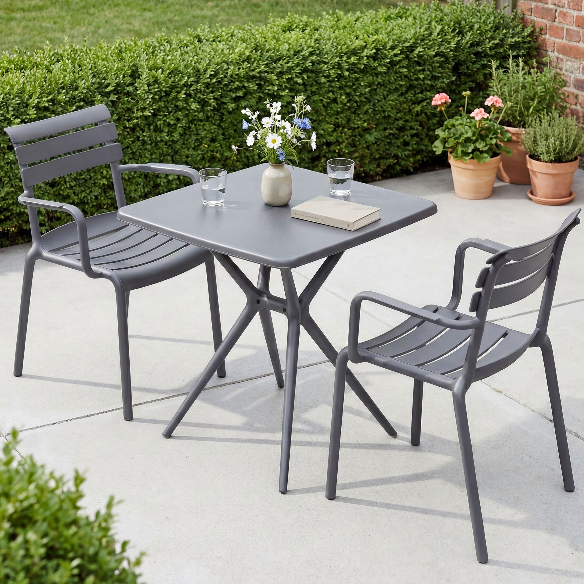 Tuinmeubelset Avena met 2 stoelen