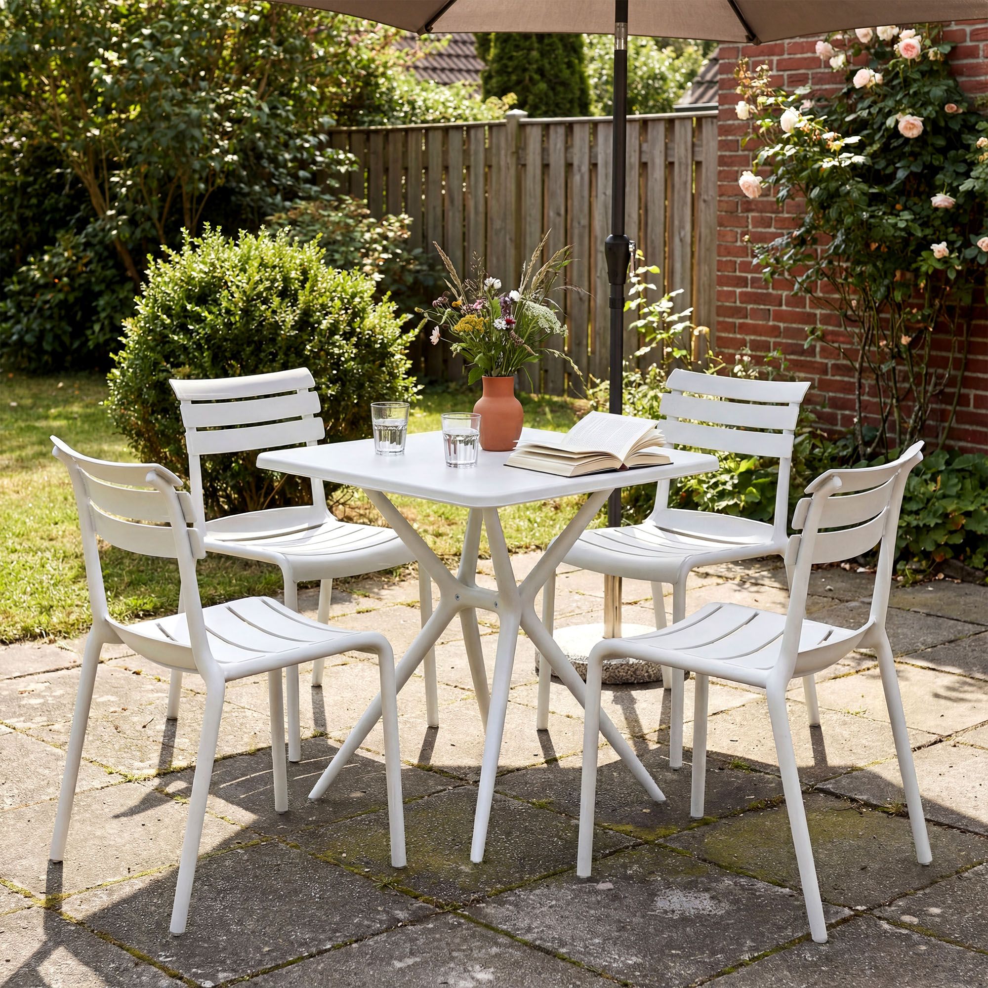 Tuinmeubelset Vela met 4 Stoelen