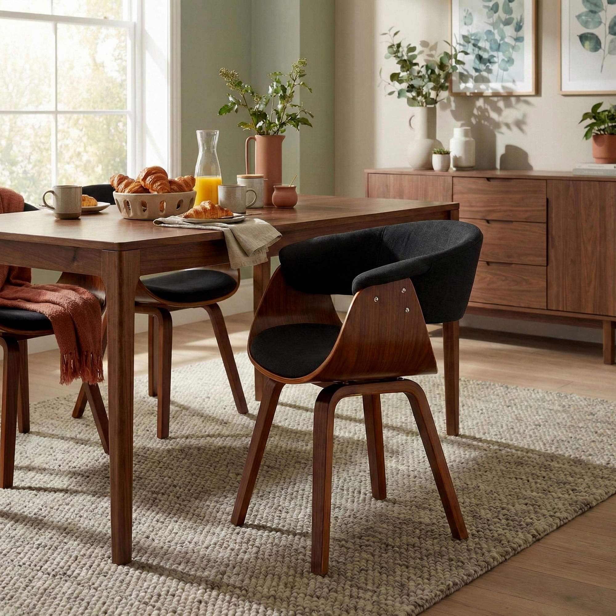 Set van 2 Eetkamerstoelen Bruce stof