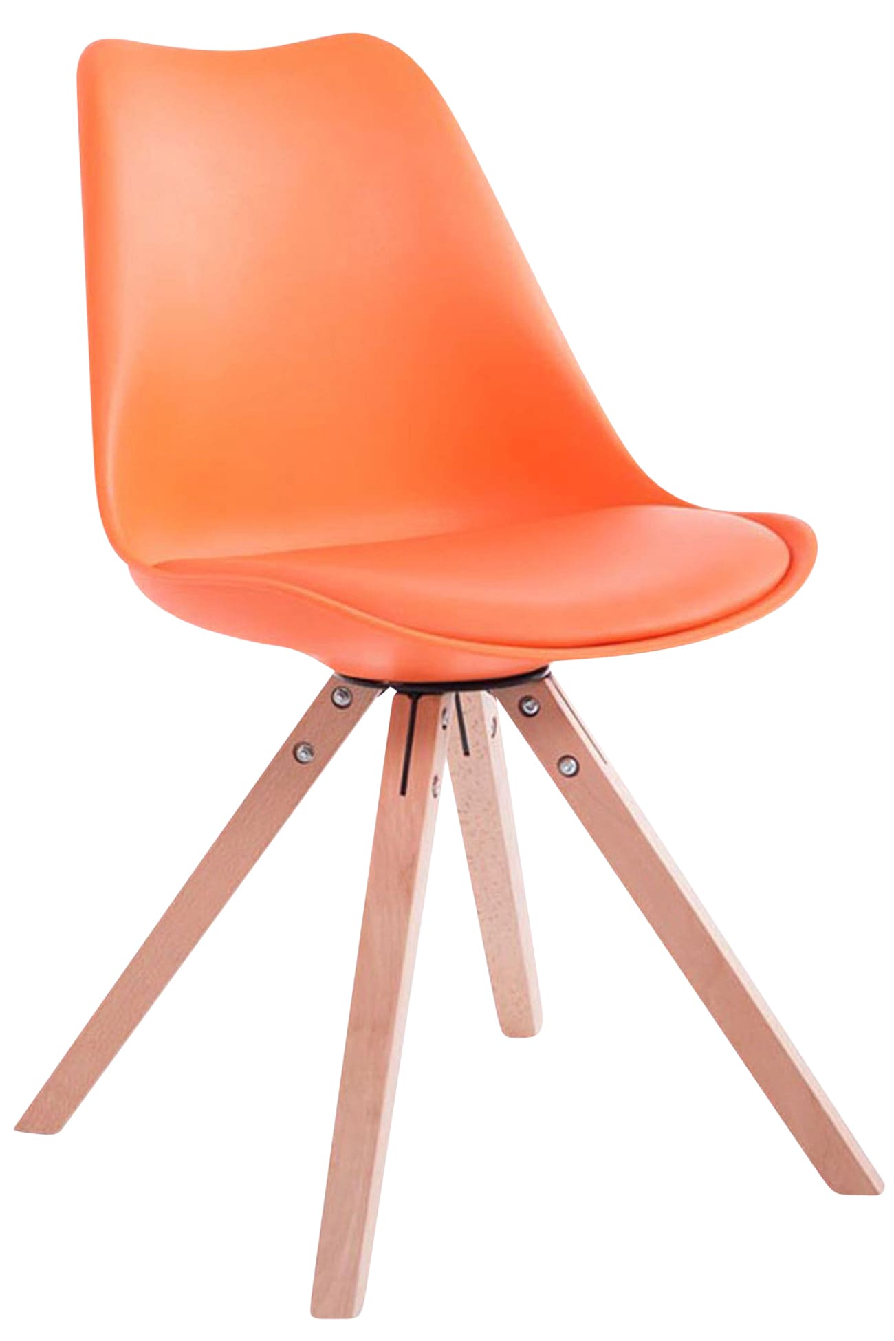 Set van 4 stoelen Toulouse - Vierkant - Kunstleer