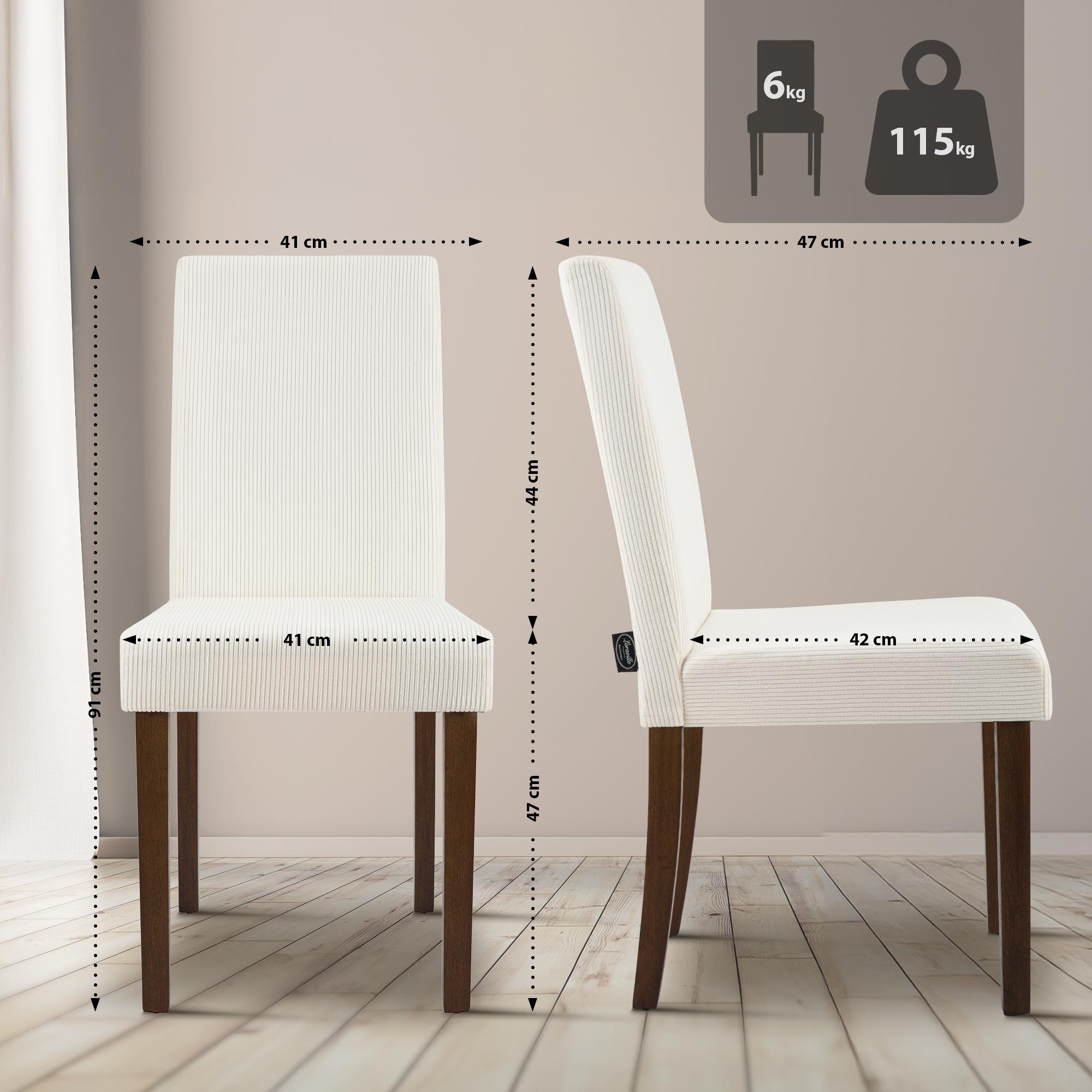 Set van 2 eetkamerstoelen Ina Cord