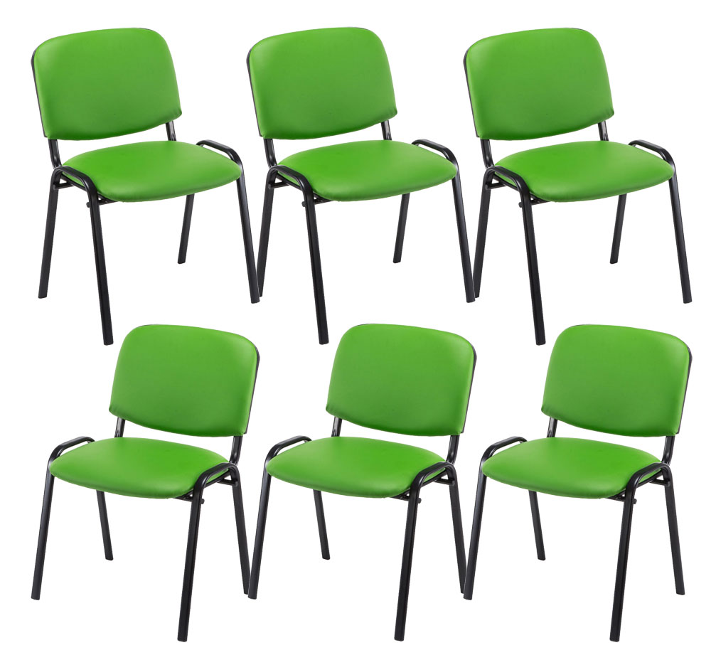 Set van 6 Bezoekersstoel Ken kunstleer