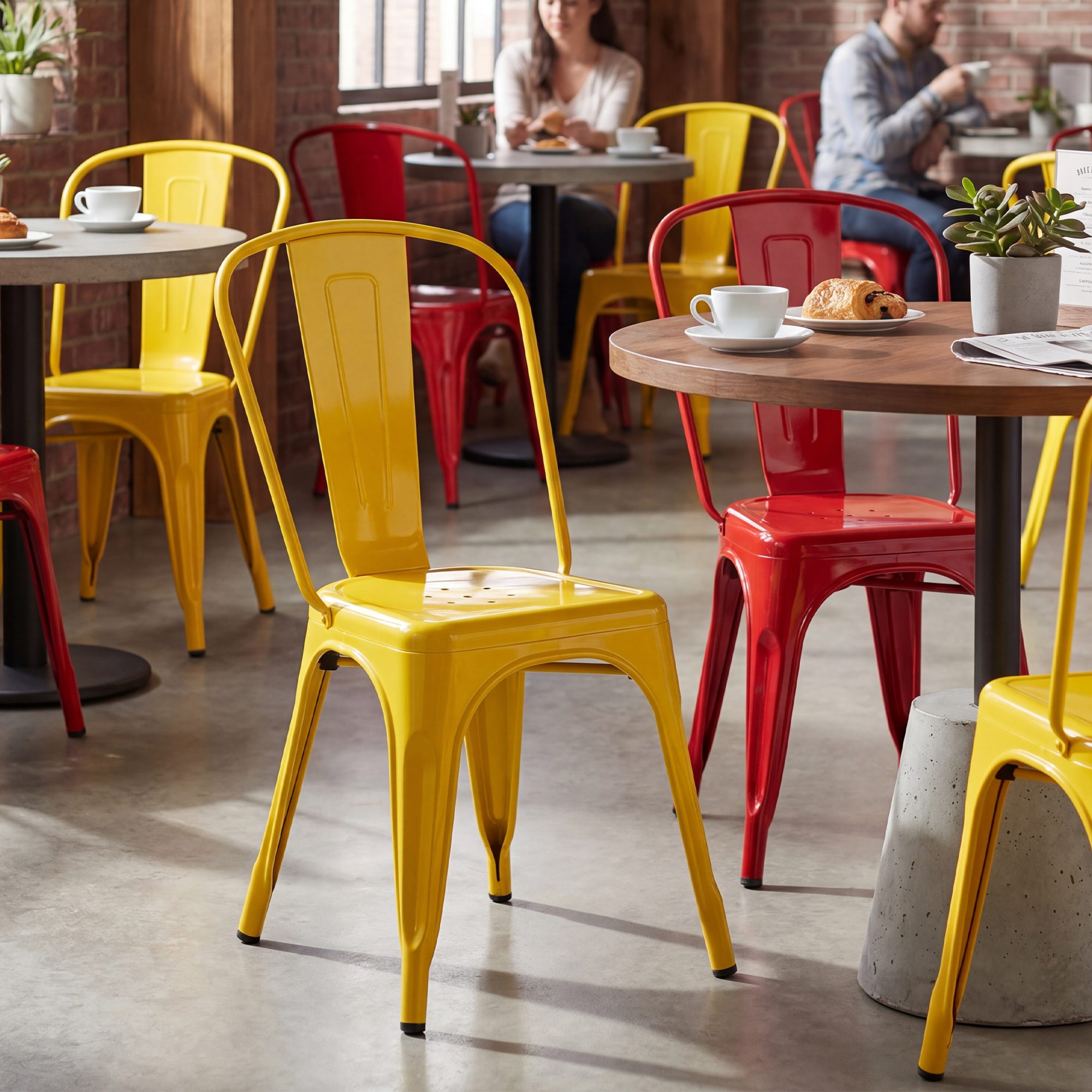 Set van 4 stapelstoelen Benedikt