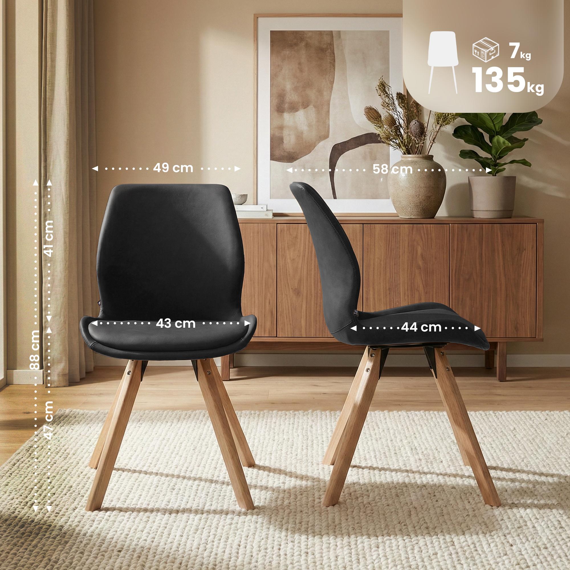 Set van 2 Eetkamerstoelen Luna