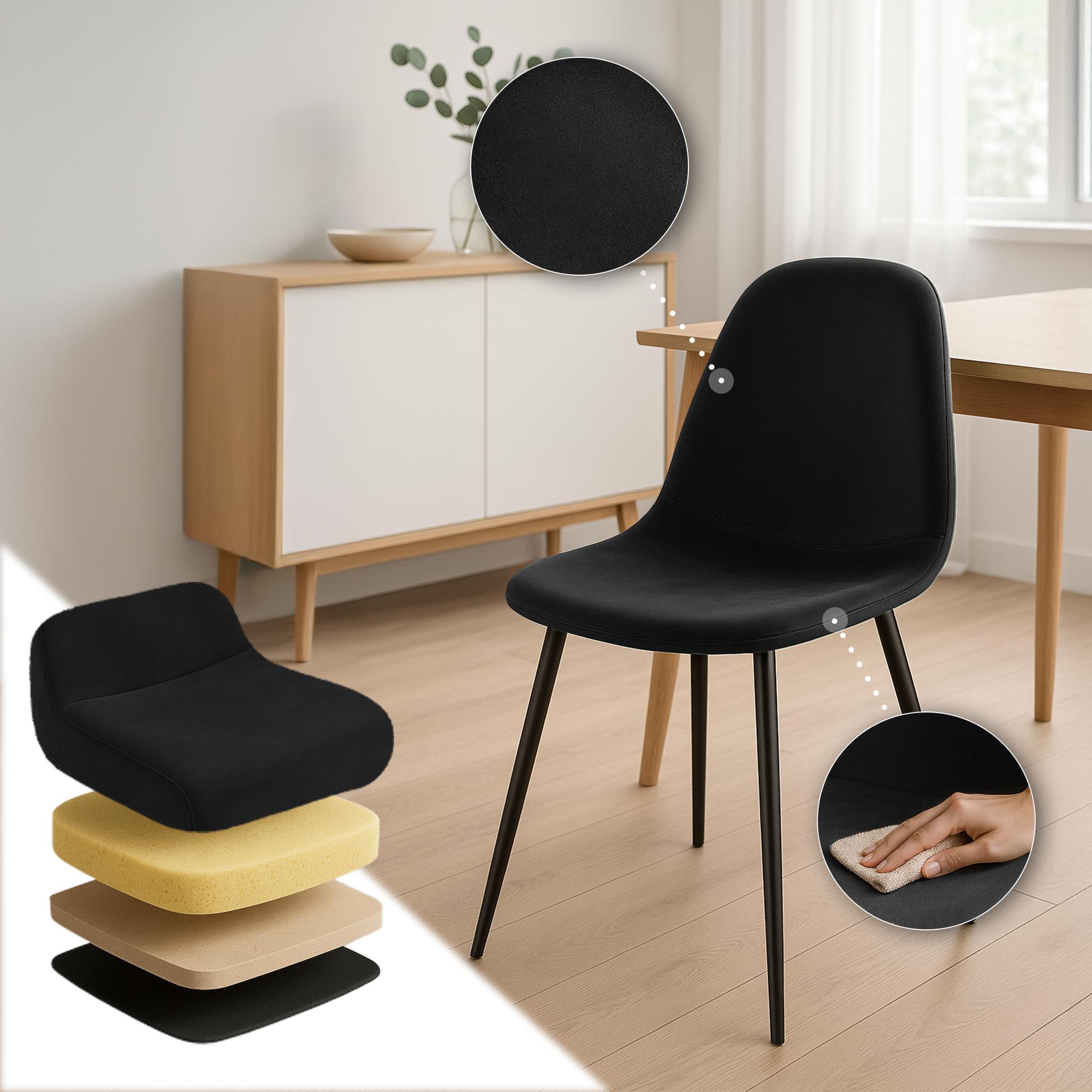 4-delige set eetkamerstoelen Napier