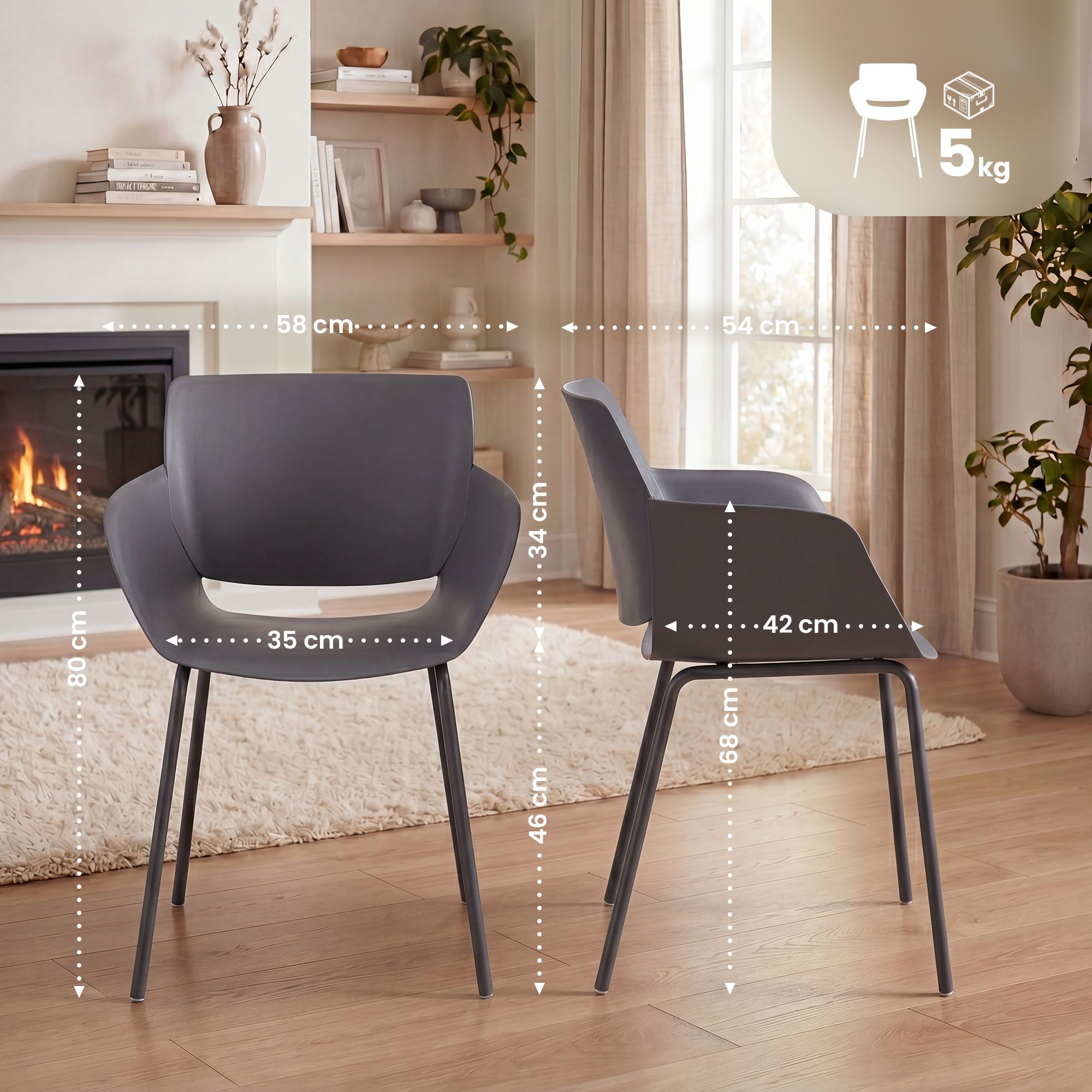 Set van 2 Tuinstoelen Alpena