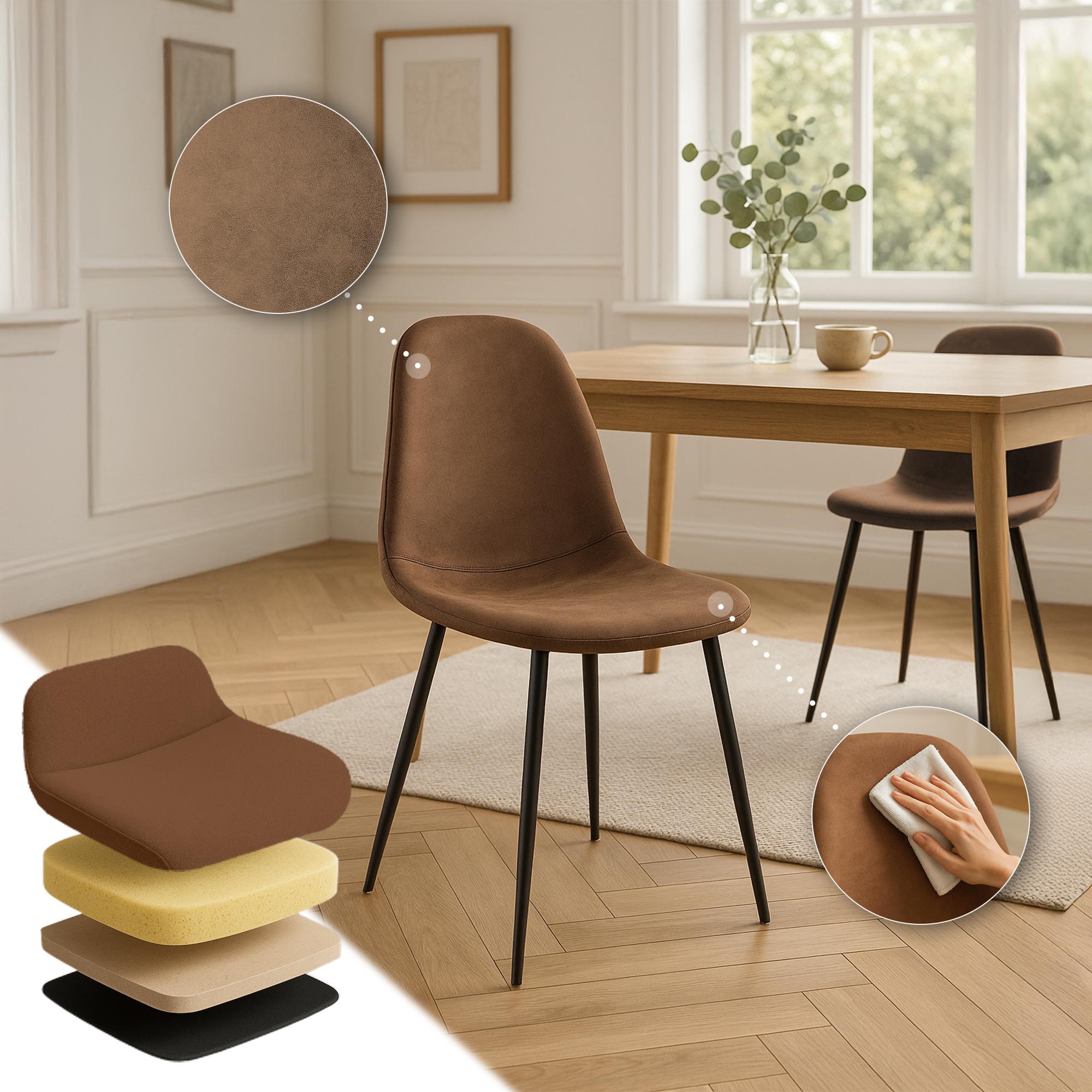 4-delige set eetkamerstoelen Napier