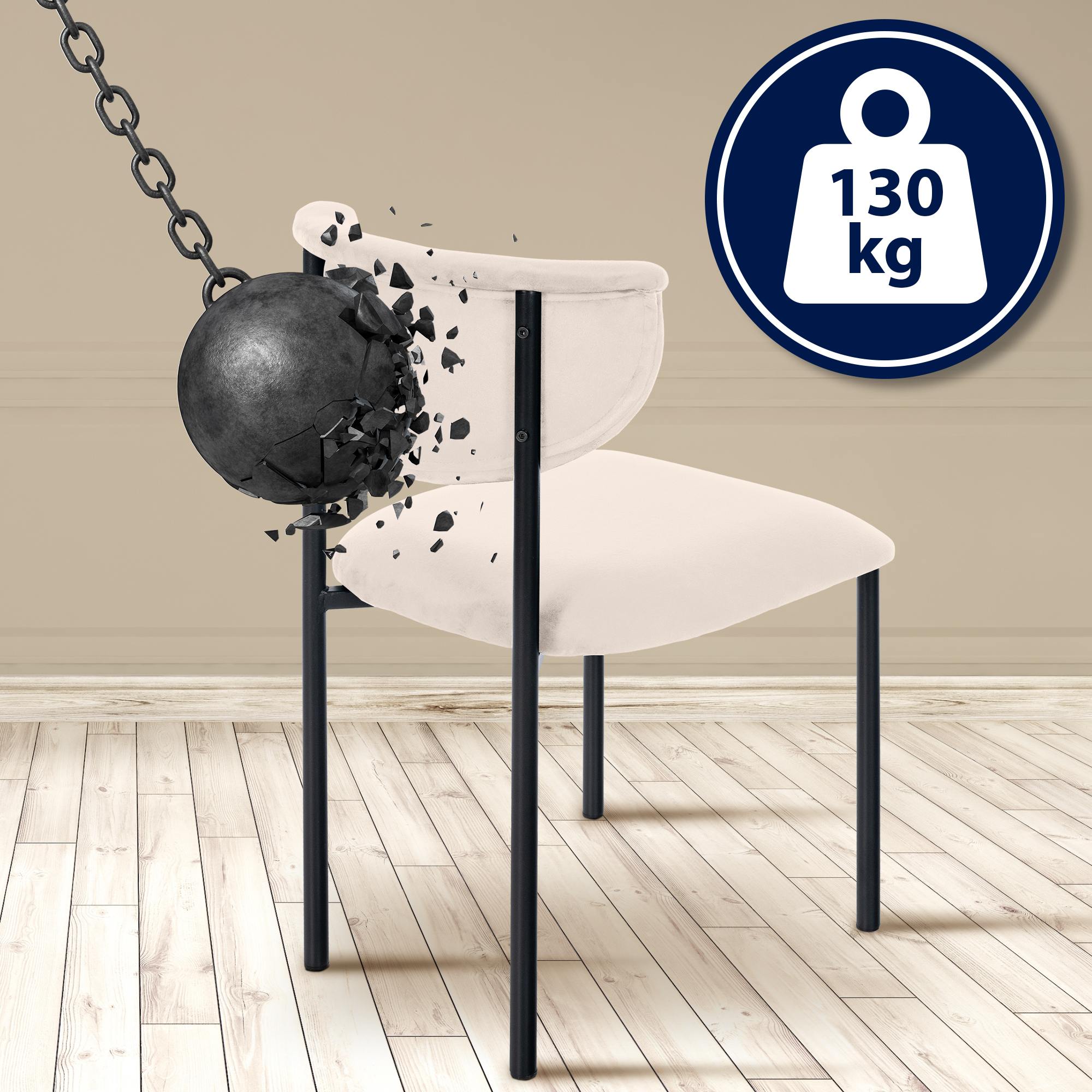 Set van 2 eetkamerstoelen Gambell fluweel